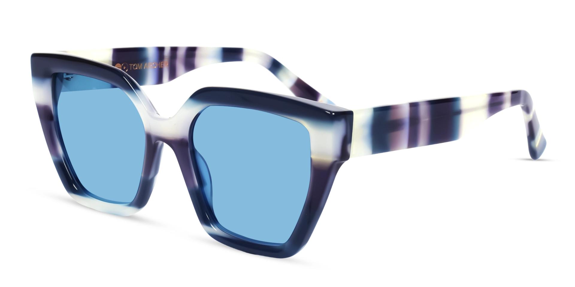 Pearl Blue Grotto Frame With Blue Tint Sunglasses