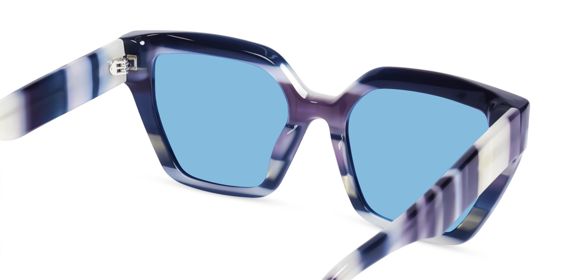 Pearl Blue Grotto Frame With Blue Tint Sunglasses