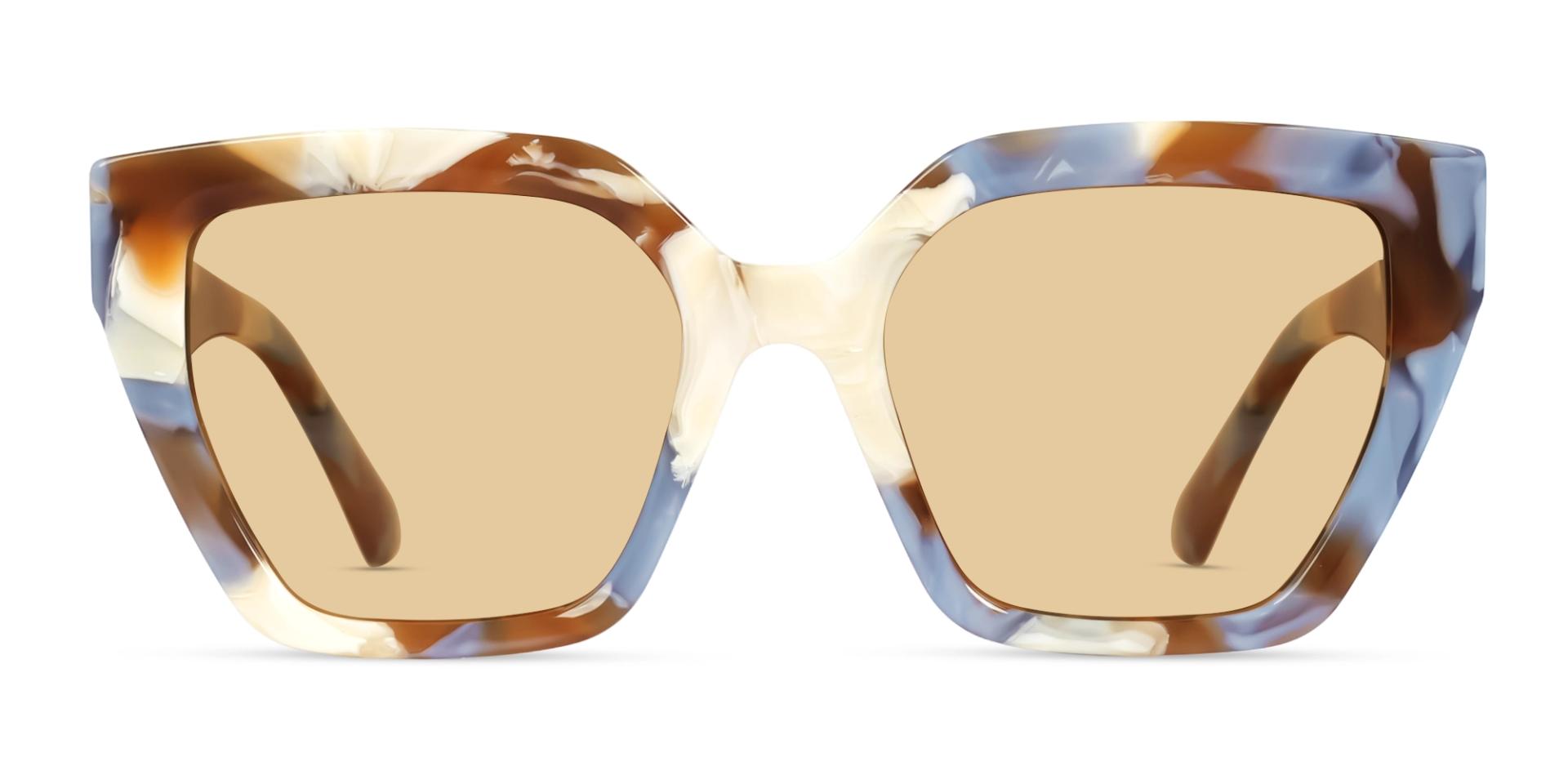 Caramel Marble Frame With Brown Tint Sunglasses