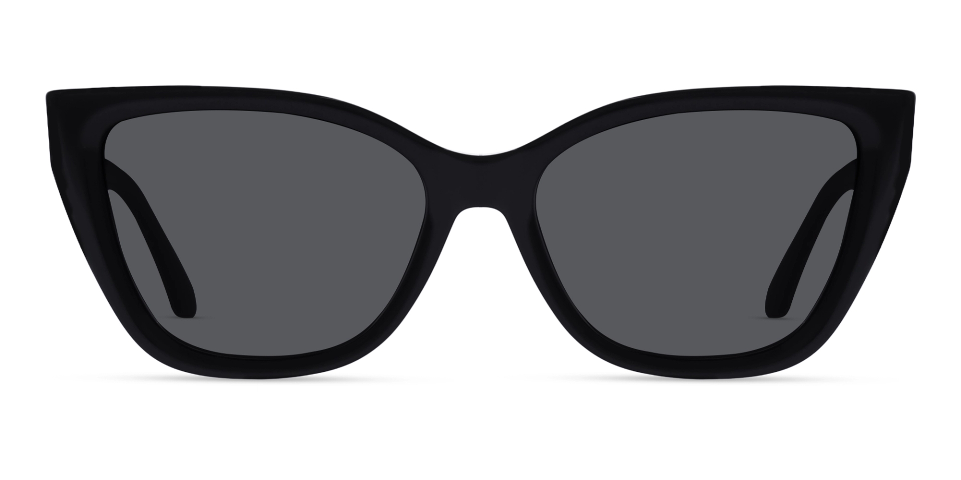 Black Cat-Eye Frame With Grey Tint Sunglasses