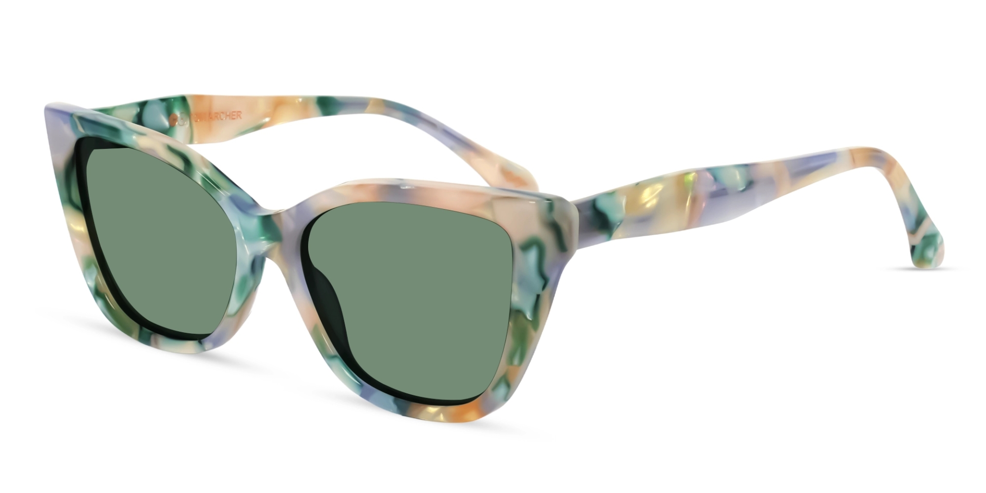 Green Marble Frame With Dark Green Tint Sunglasses
