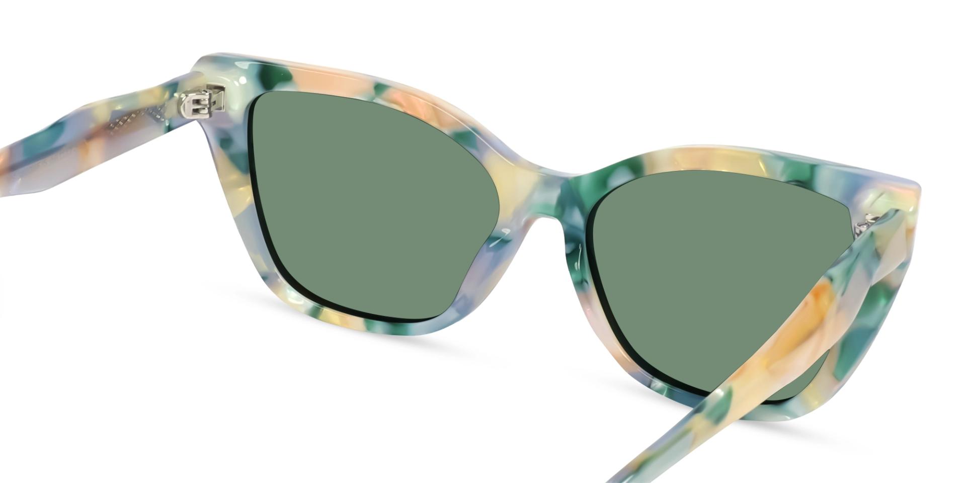 Green Marble Frame With Dark Green Tint Sunglasses