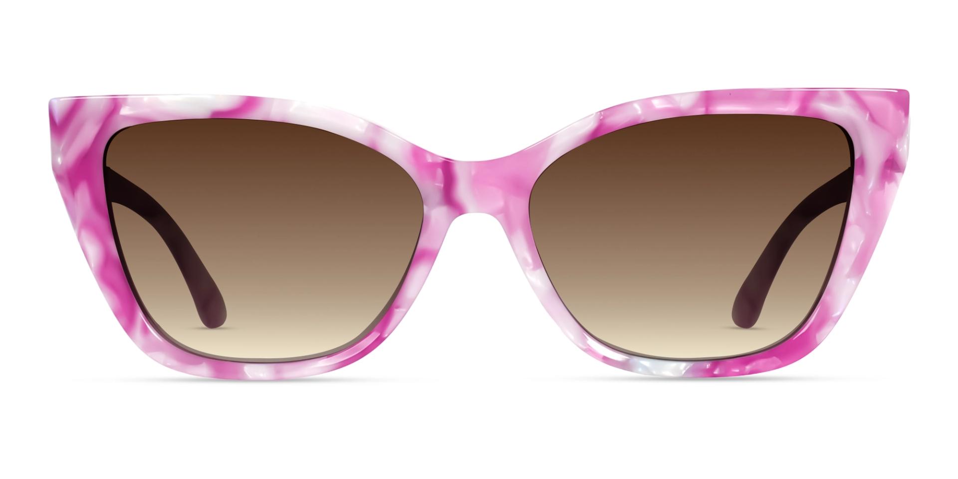 Pink Marble Frame With Brown Tint Sunglasses