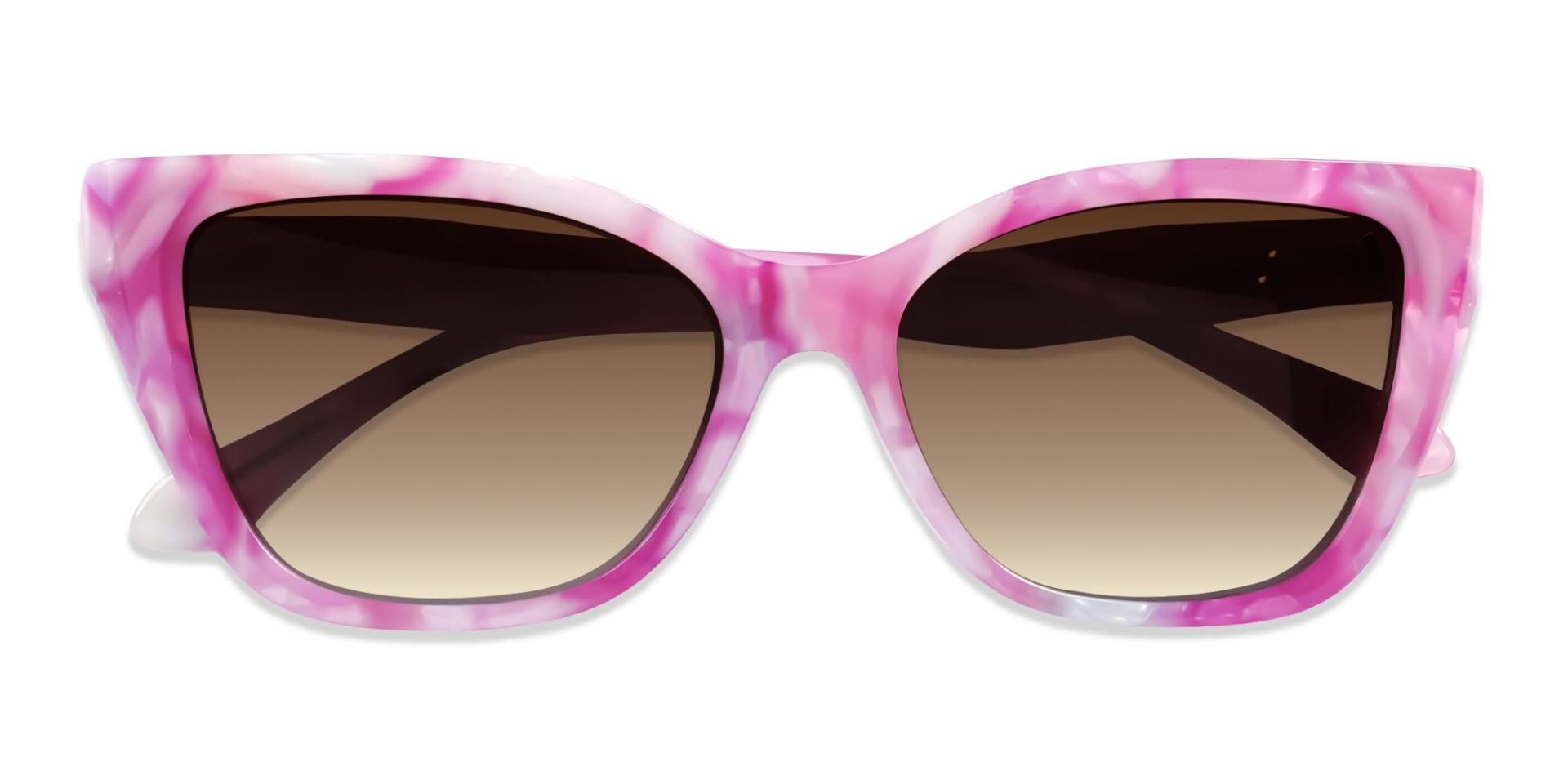 Pink Marble Frame With Brown Tint Sunglasses