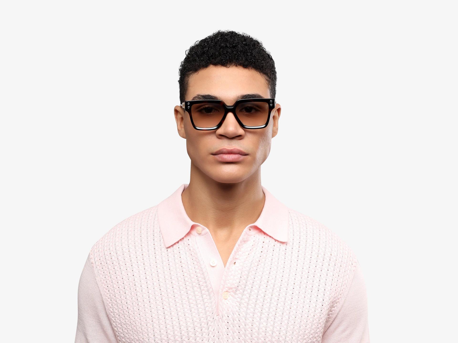 Dark Tortoise Frame With Brown Gradient Tint Sunglasses-1