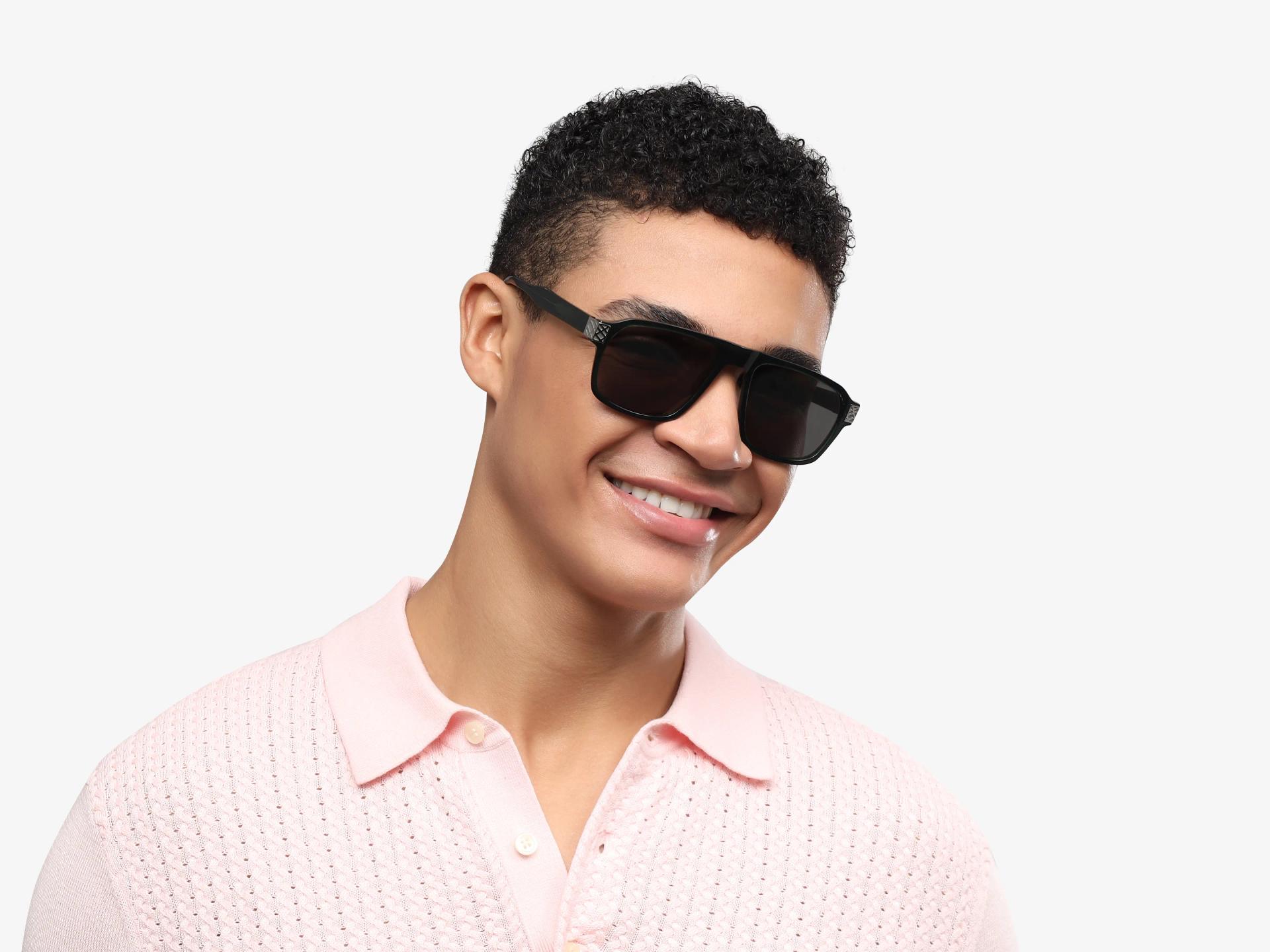 Crystal Green Square Shaped Sunglasses