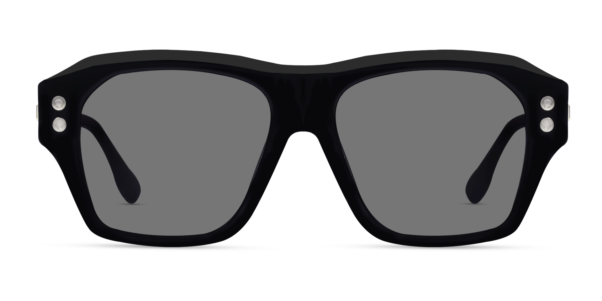 Black Acetate Frame With Grey Tint Sunglasses