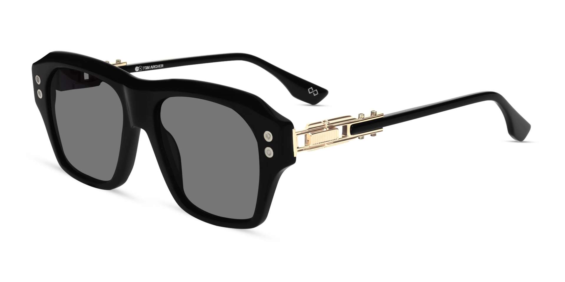 Black Acetate Frame With Grey Tint Sunglasses