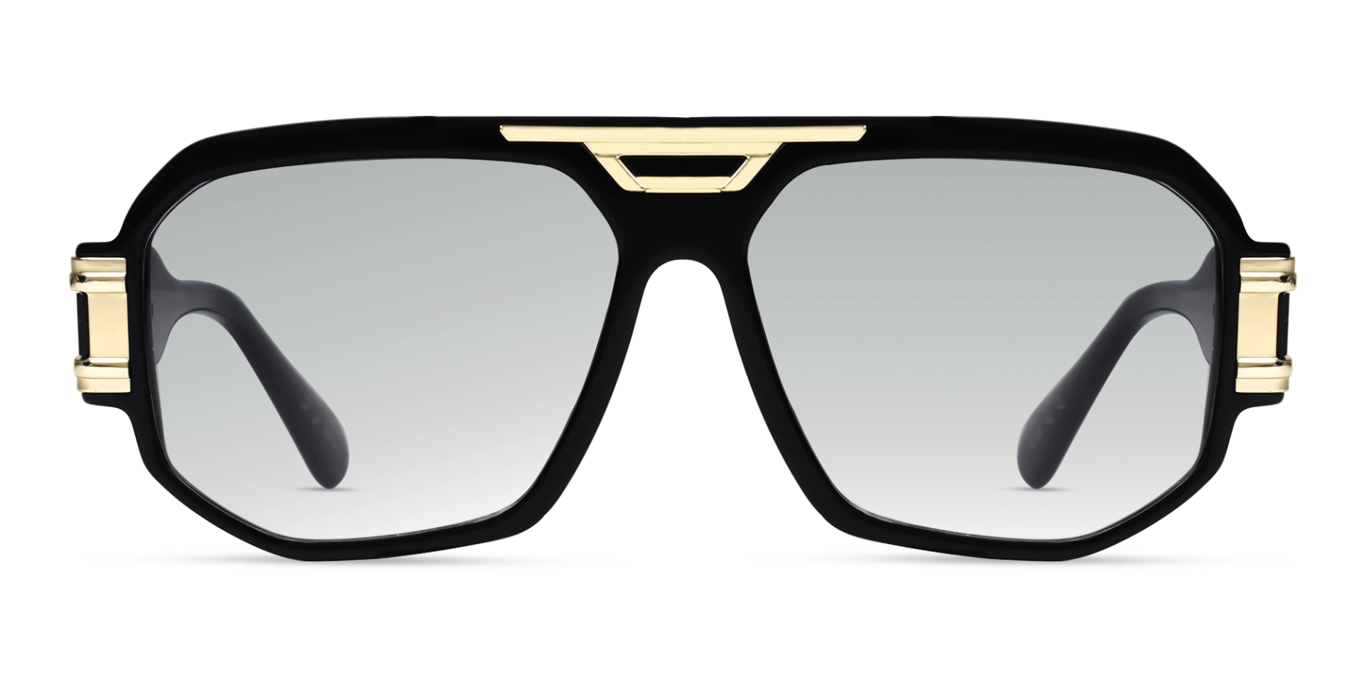 Black Fullrim Square Frame With Grey Tint Sunglasses