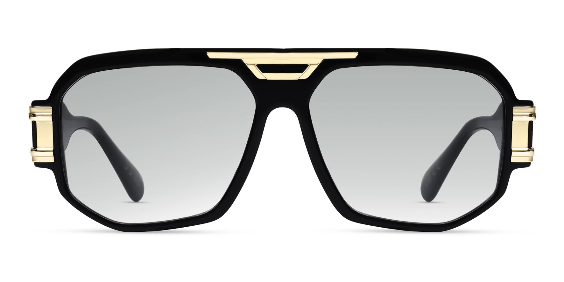 Black Fullrim Square Frame With Grey Tint Sunglasses