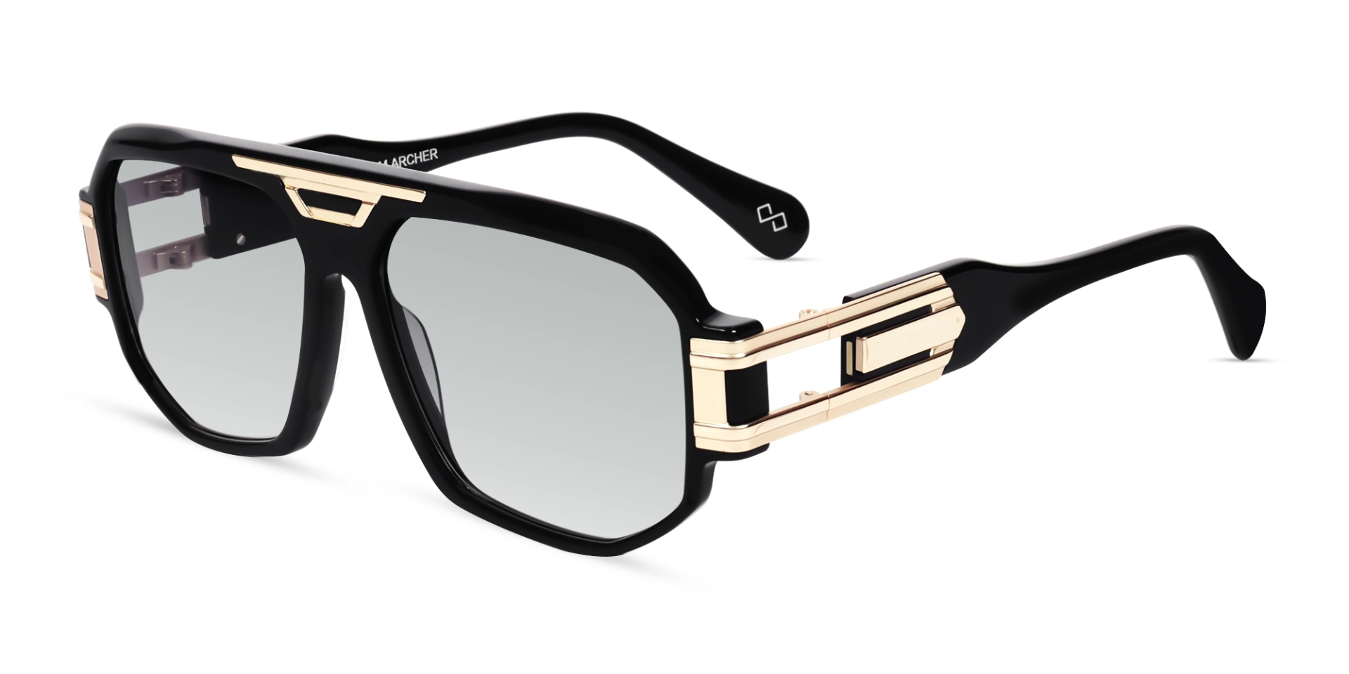 Black Fullrim Square Frame With Grey Tint Sunglasses