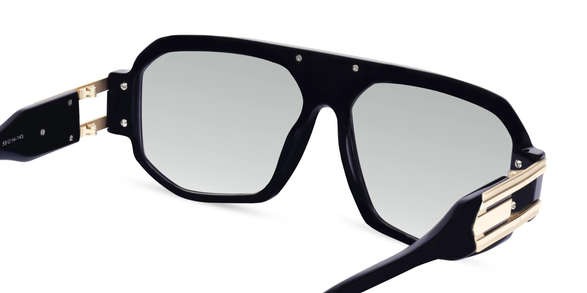 Black Fullrim Square Frame With Grey Tint Sunglasses