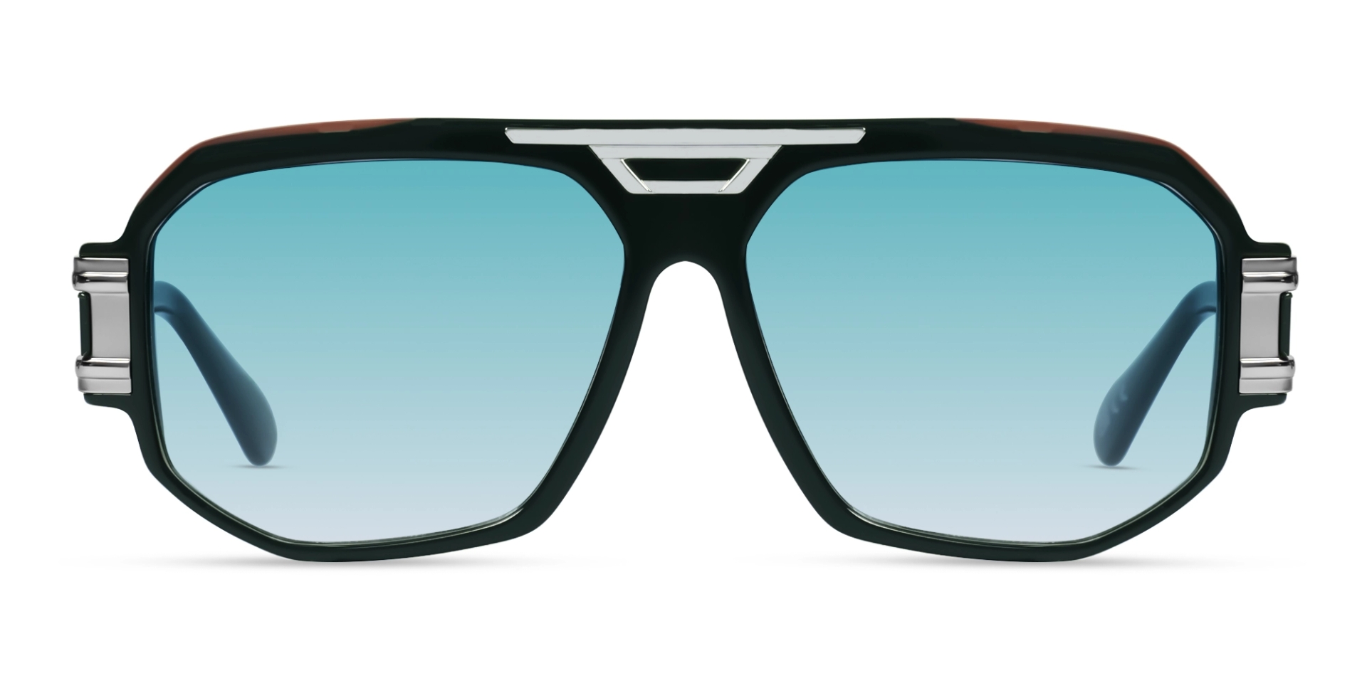 Dark Green Frame With Light Blue Tint Sunglasses Dark Green Frame With Light Blue Tint Sunglasses