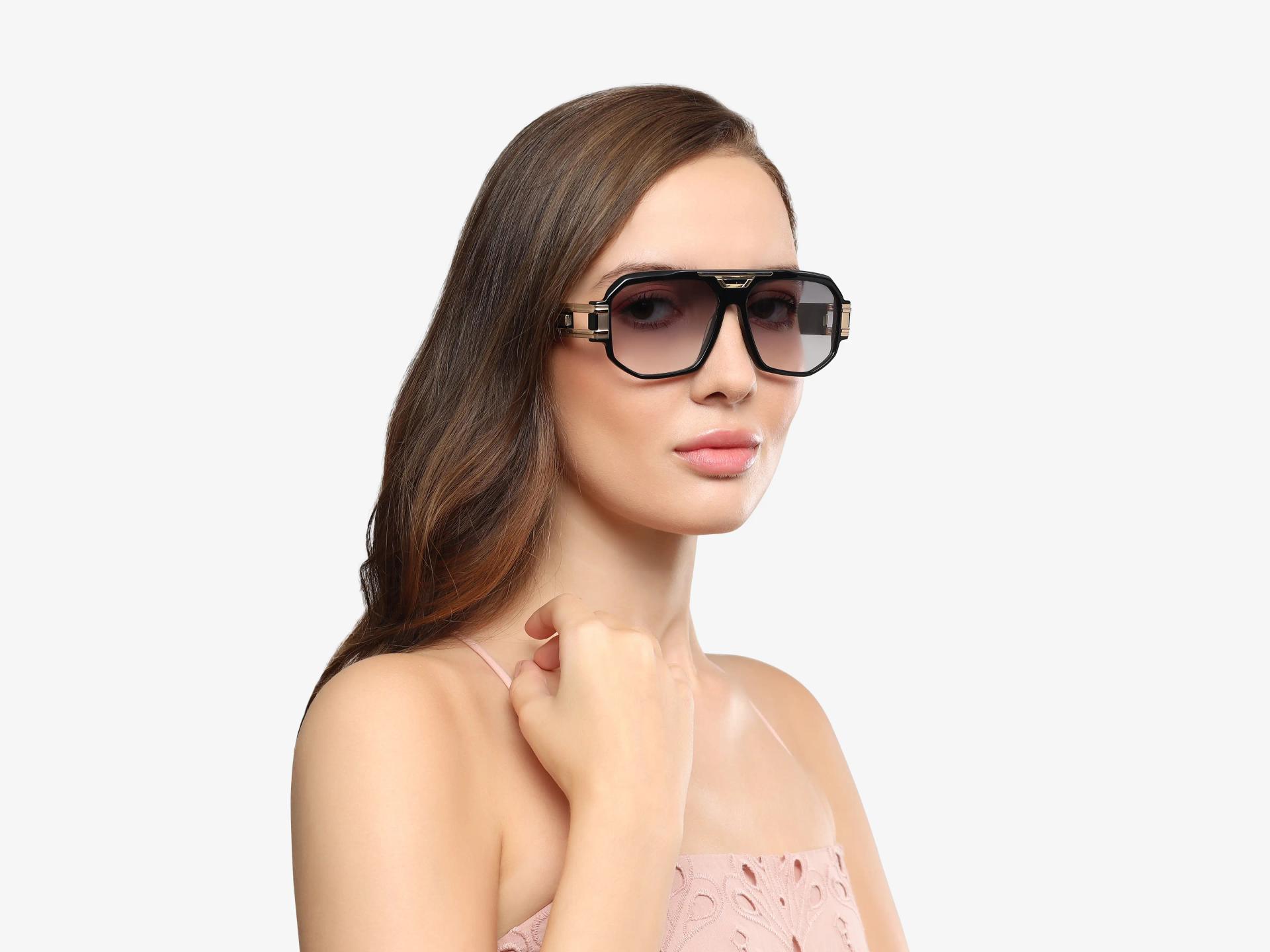 Black Fullrim Square Frame With Grey Tint Sunglasses