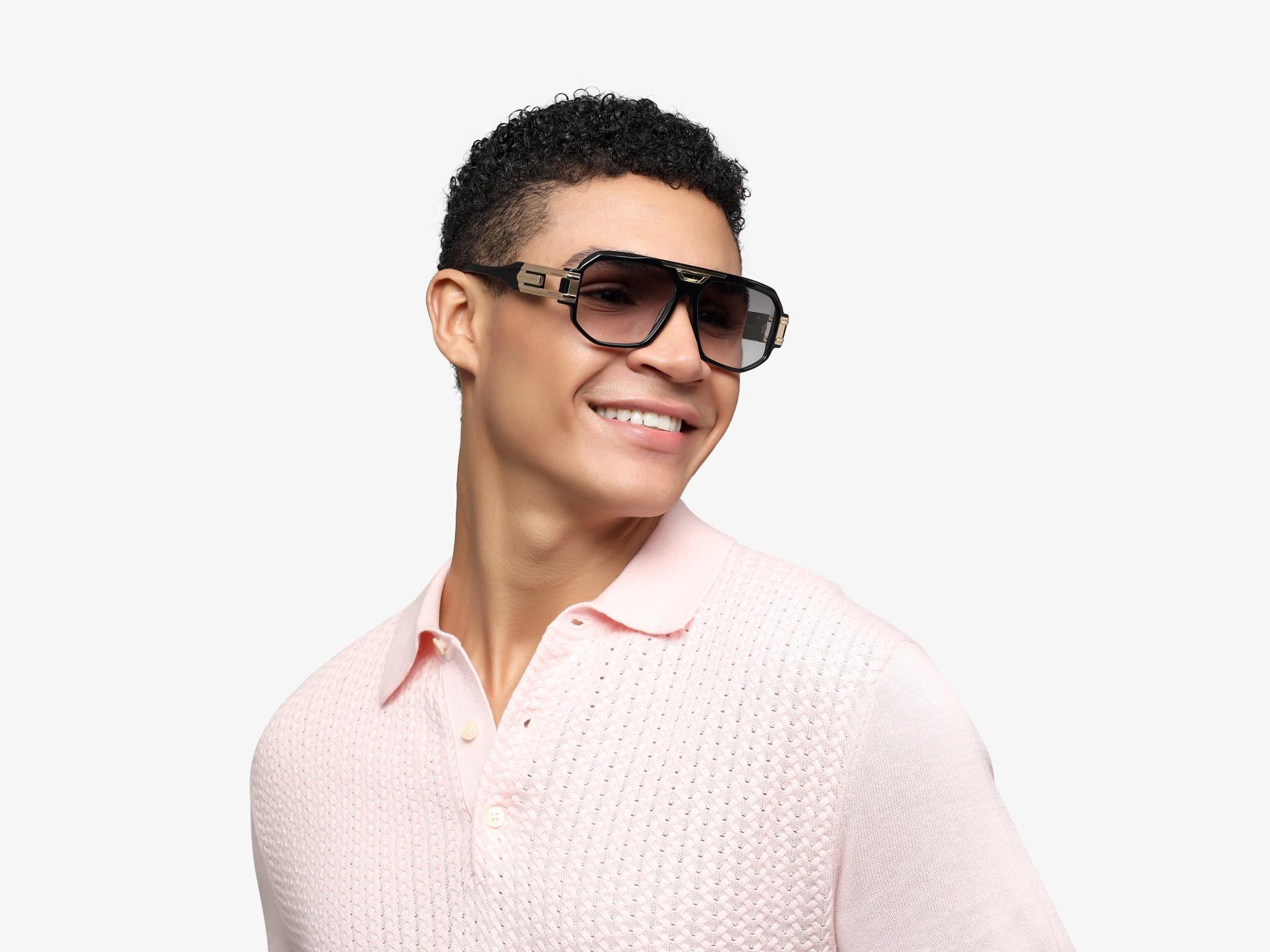 Black Fullrim Square Frame With Grey Tint Sunglasses