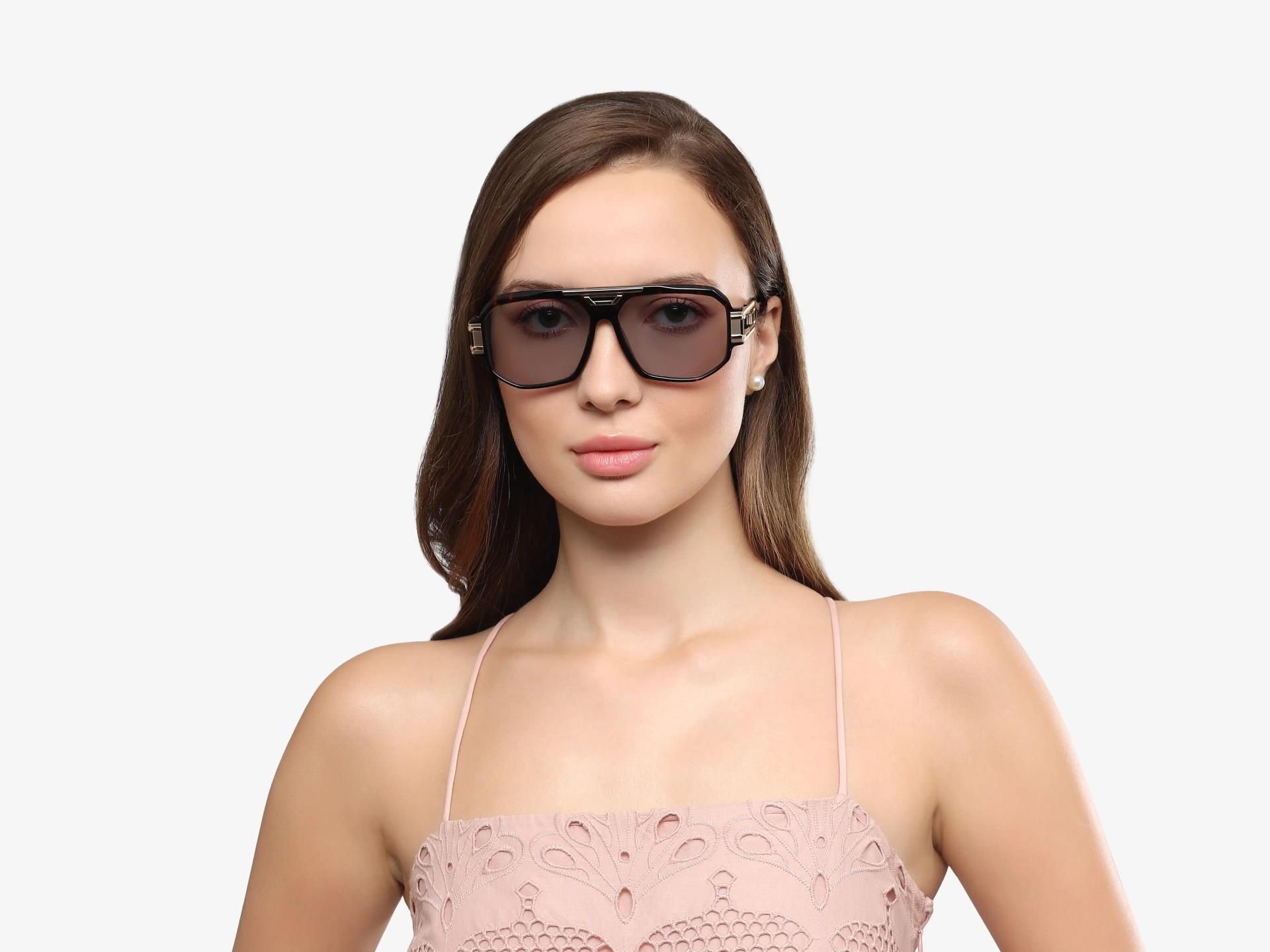 Oversized Tortoise Frame With Grey Tint Sunglasses