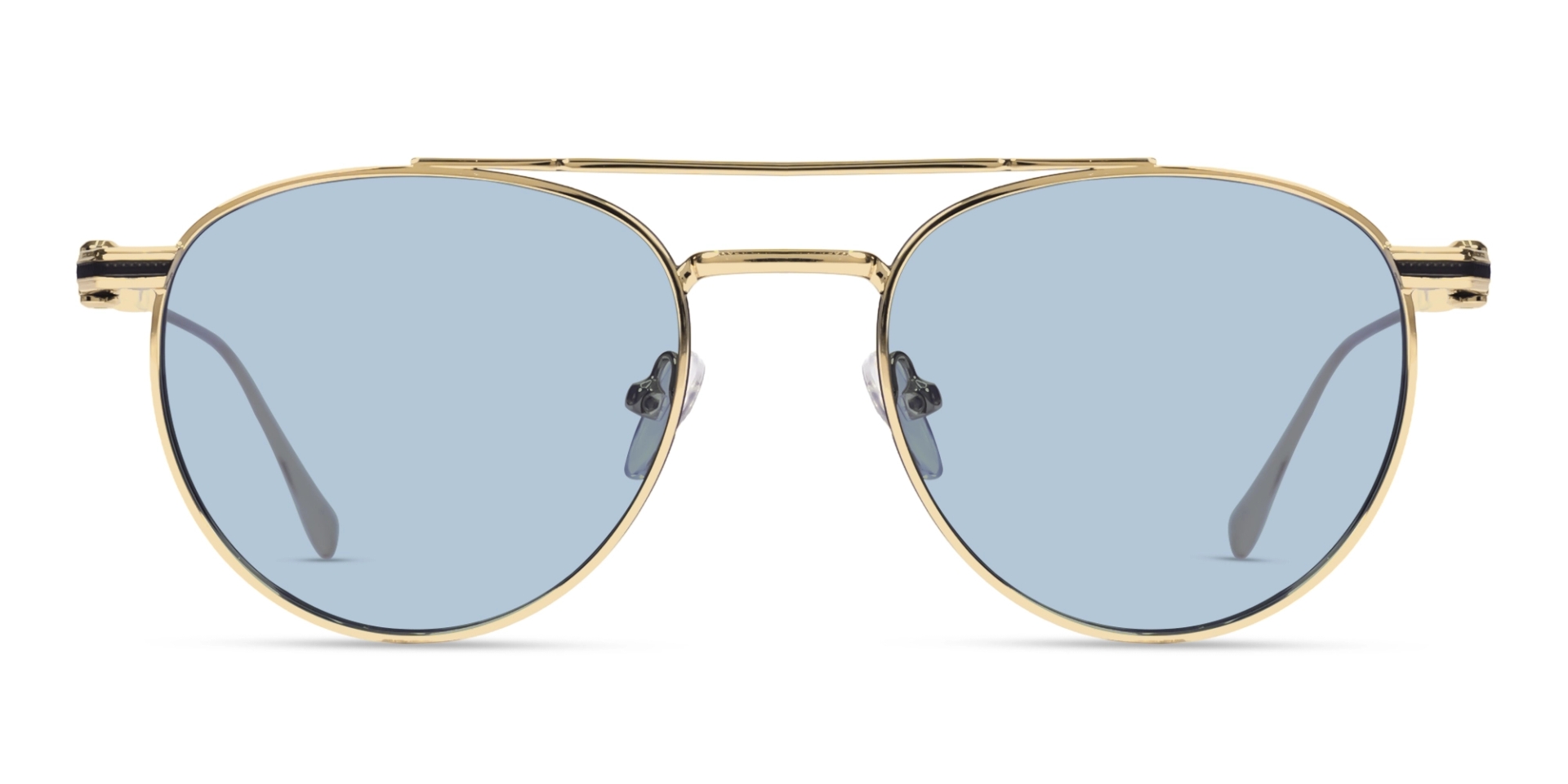Vintage Gold Metal Frame With Light Grey Tint Sunglasses