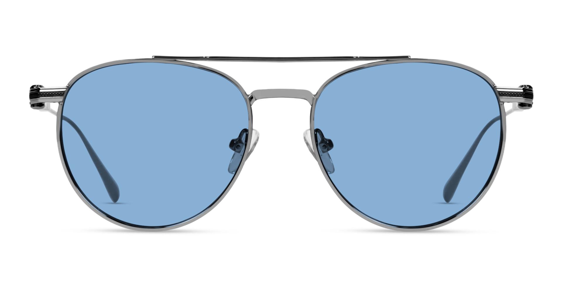 Vintage Gunmetal Frame With Blue Tint Sunglasses