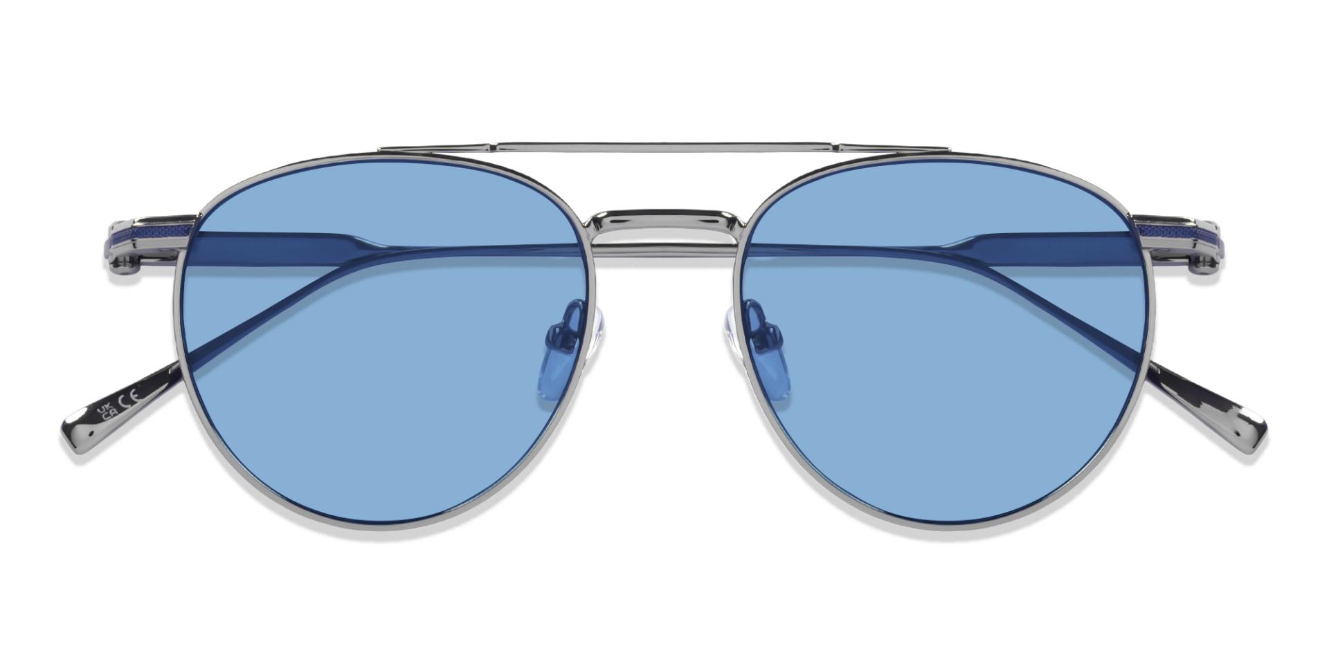 Vintage Gunmetal Frame With Blue Tint Sunglasses