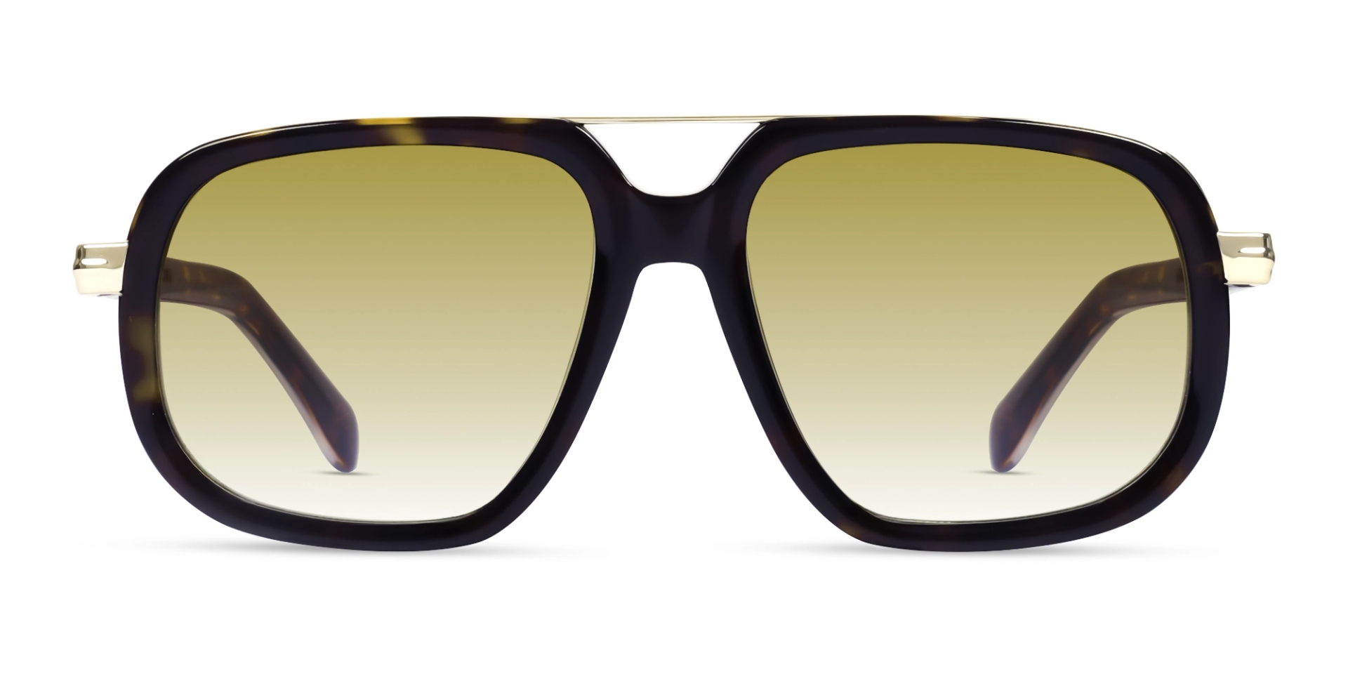 Tortoise Oversized Frame With Yellow Gradient Tint