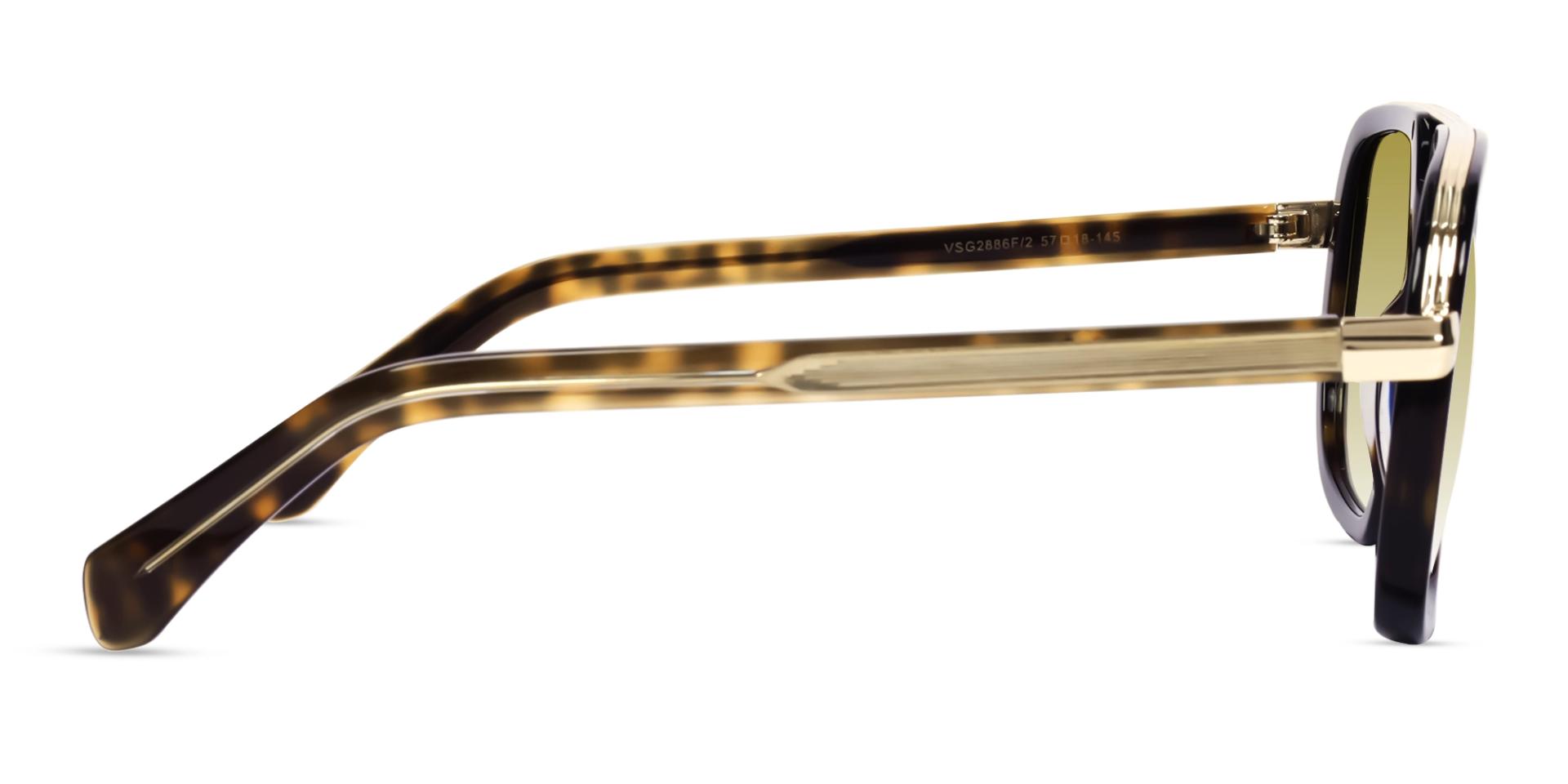 Tortoise Oversized Frame With Yellow Gradient Tint