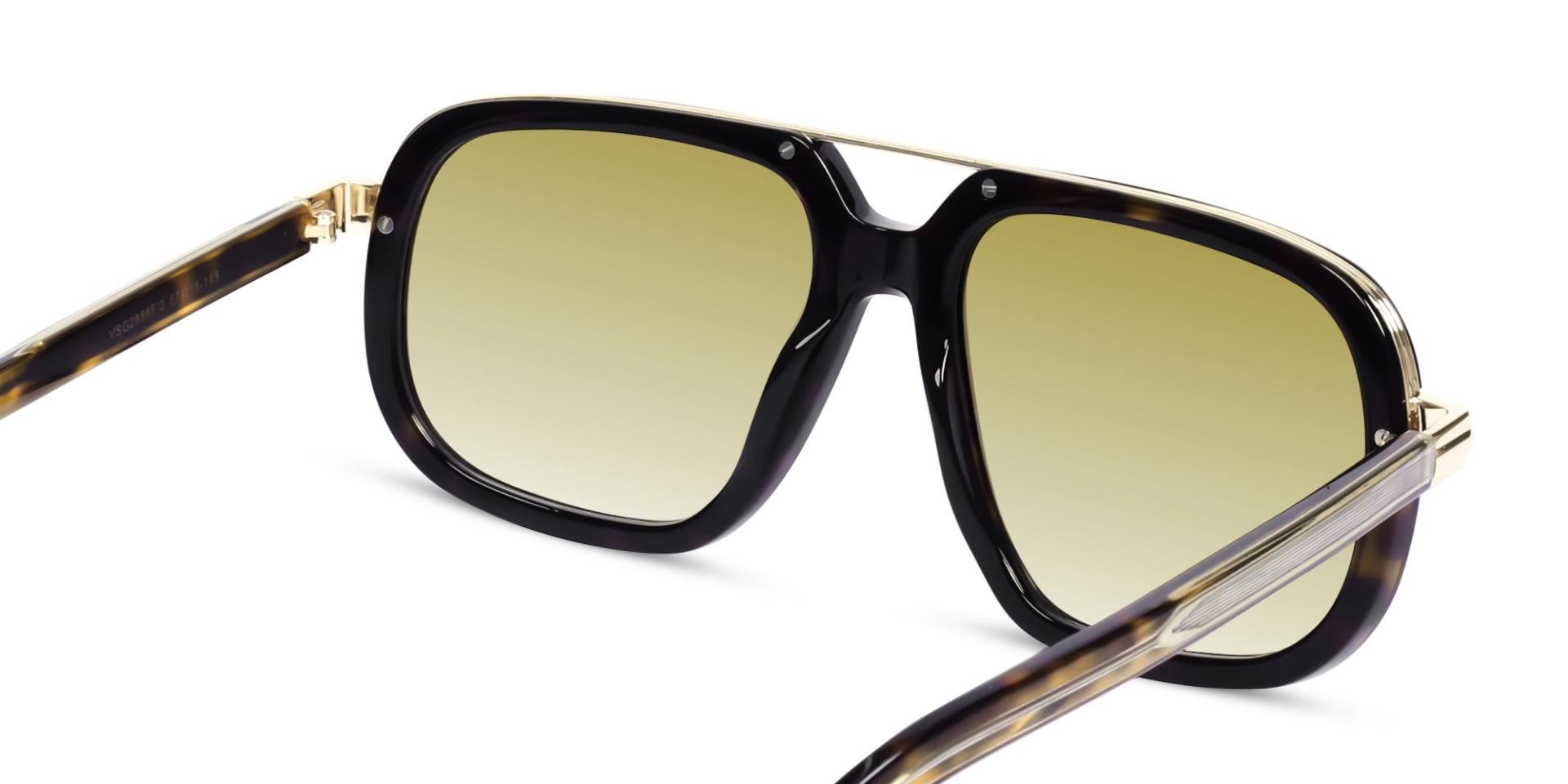 Tortoise Oversized Frame With Yellow Gradient Tint