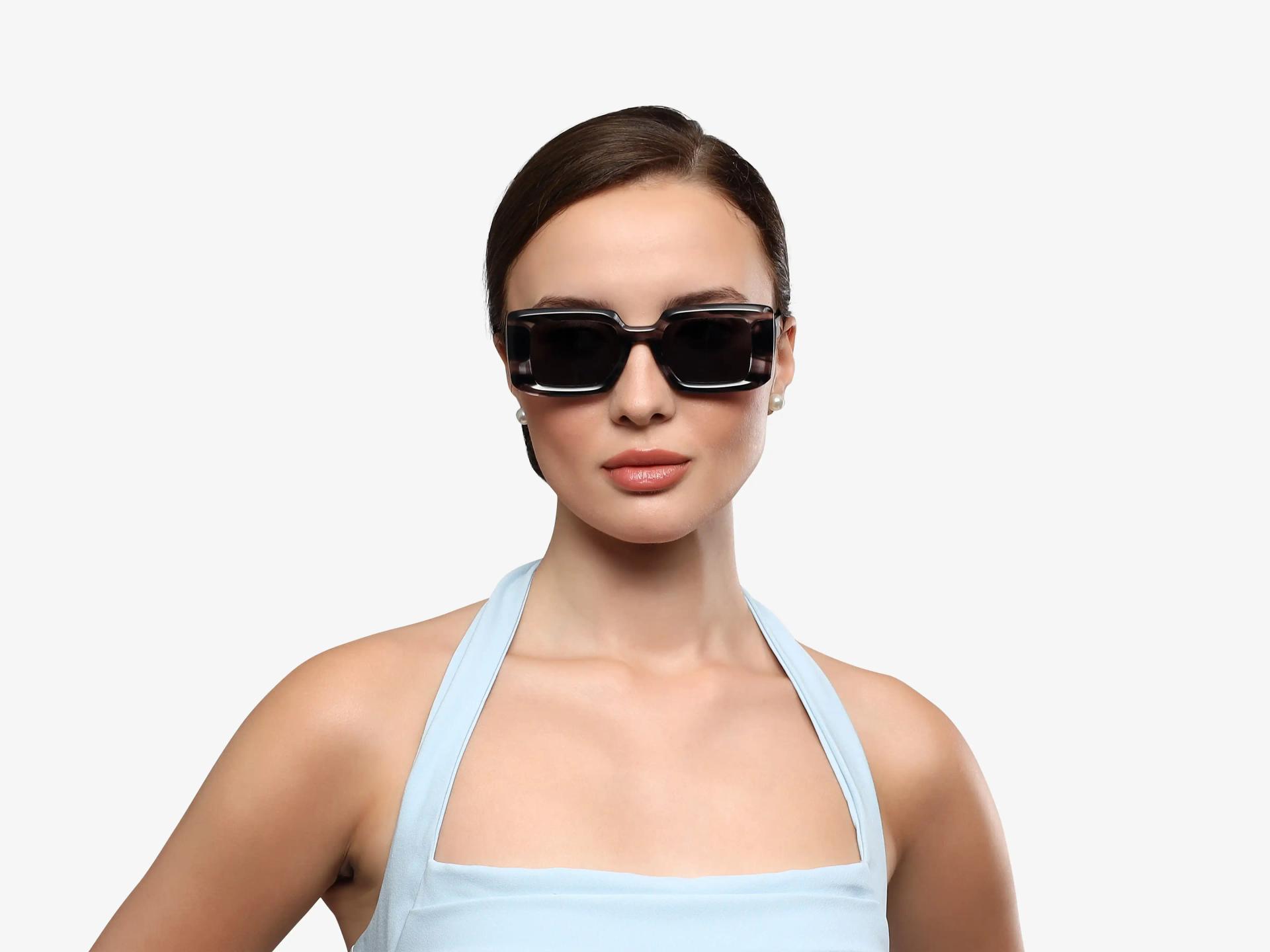 Grey Marble Frame With Grey Polarised Tint Sunglasses-1
