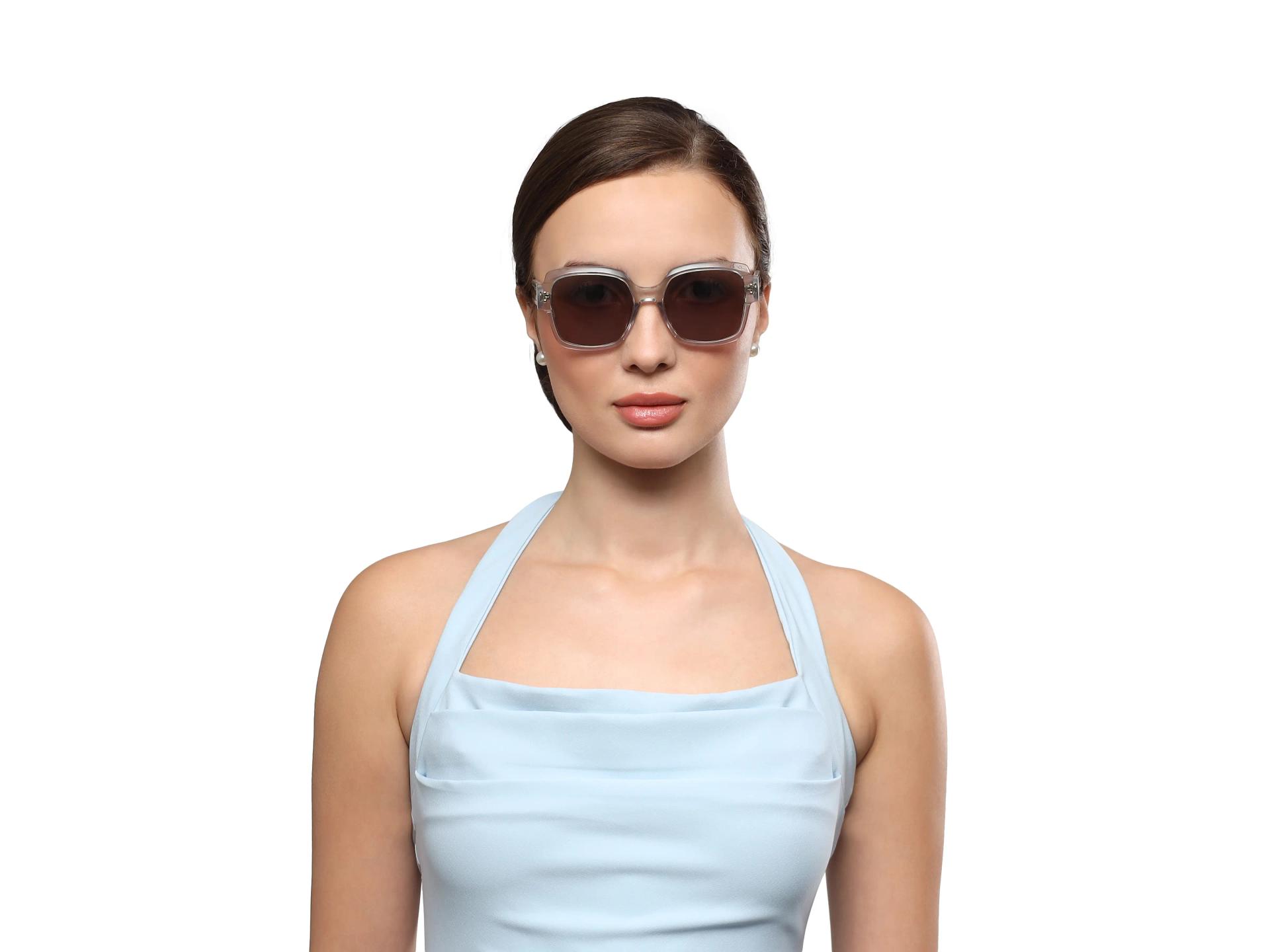 Crystal Grey Square Frame With Sillver Mirror Tints-1