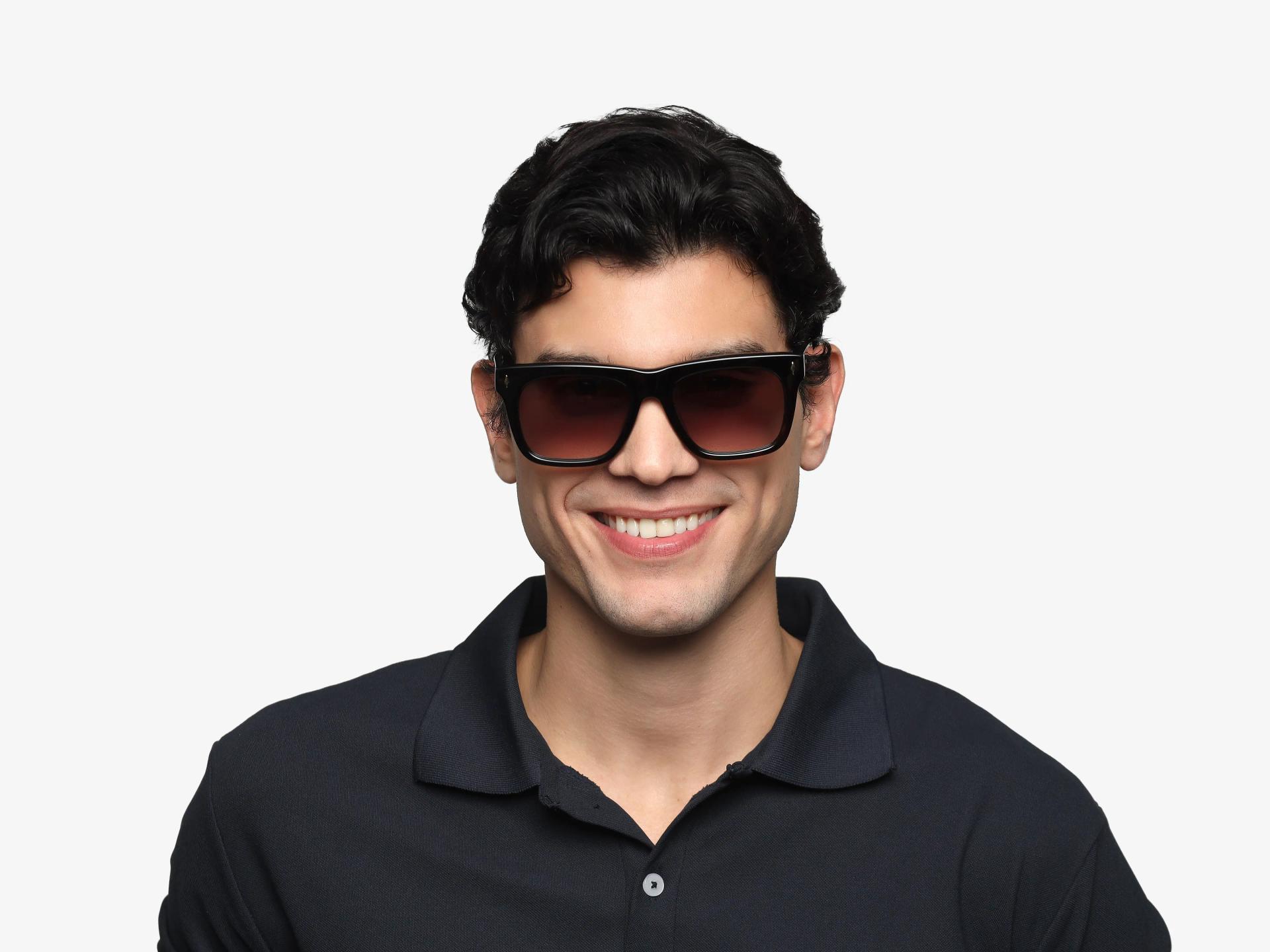 Tortoise Acetate Sunglasses With Brown Gradient Lenses-1