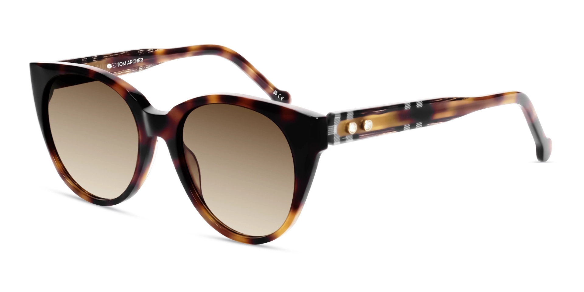 Honey Tortoise Cat Eye Frame With Brown Tint Sunglasses-3 Honey Tortoise Cat Eye Frame With Brown Tint Sunglasses-3
