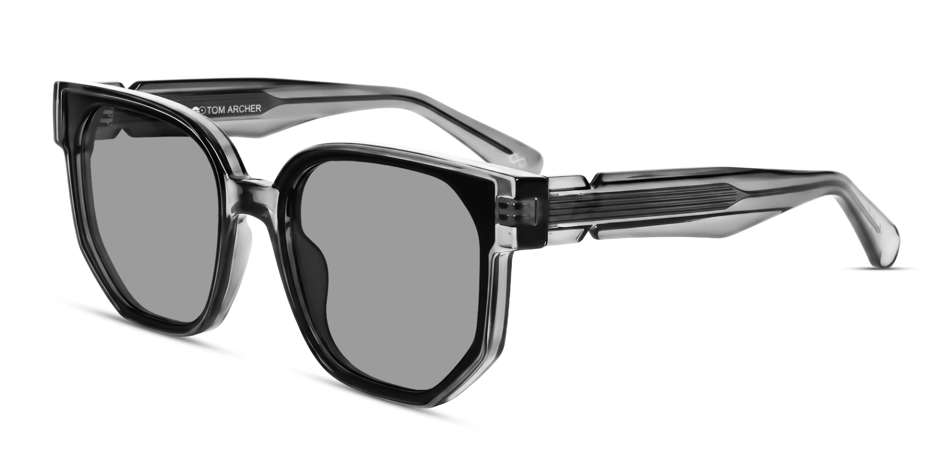 Crystal Grey Frame With Light Grey Tint Sunglasses-3 Crystal Grey Frame With Light Grey Tint Sunglasses-3