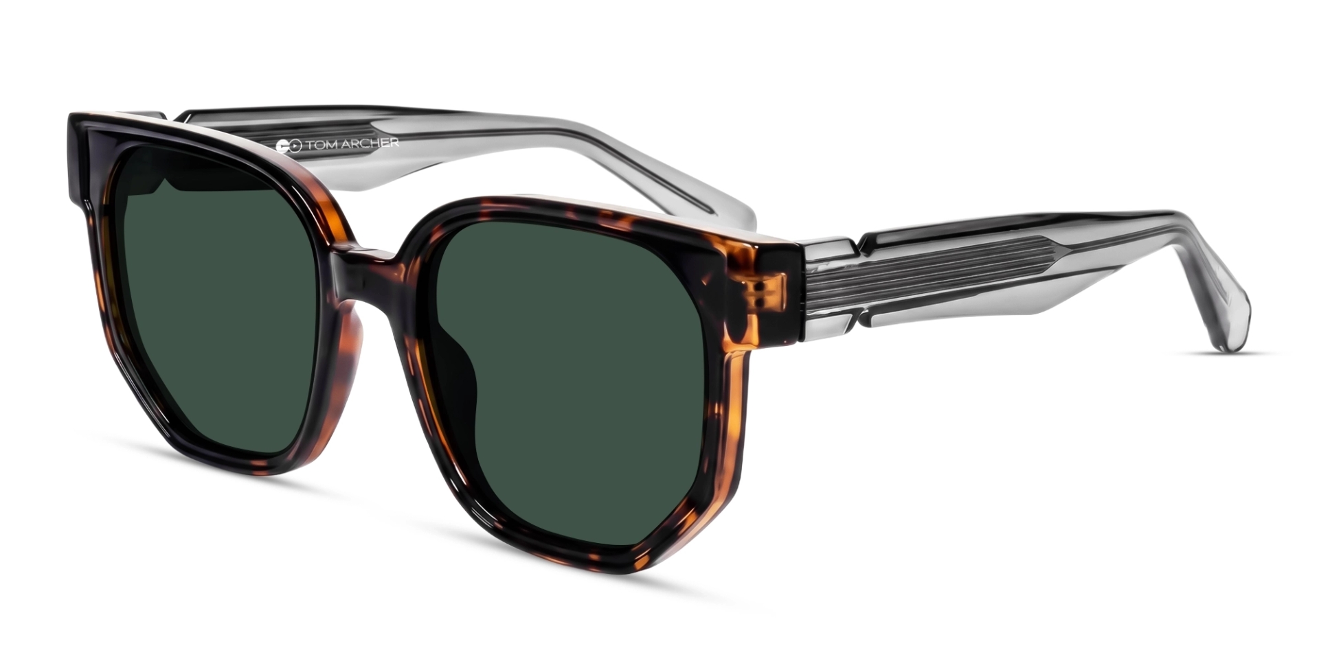 Oversized Tortoise Frame With Green Tint Sunglasses-3 Oversized Tortoise Frame With Green Tint Sunglasses-3