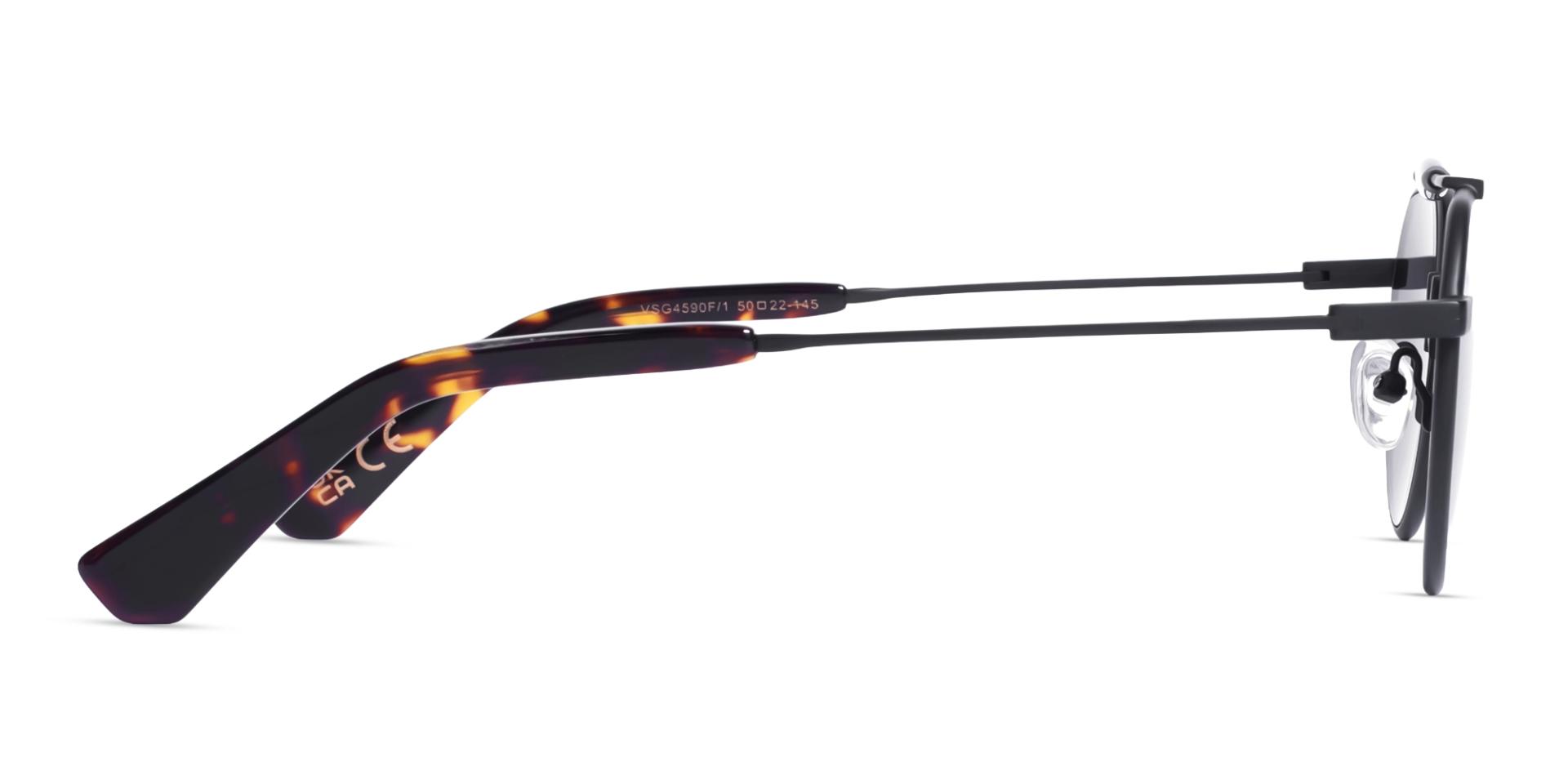 Matte Black Double Bridge Frame With Grey Tint Sunglasses-52