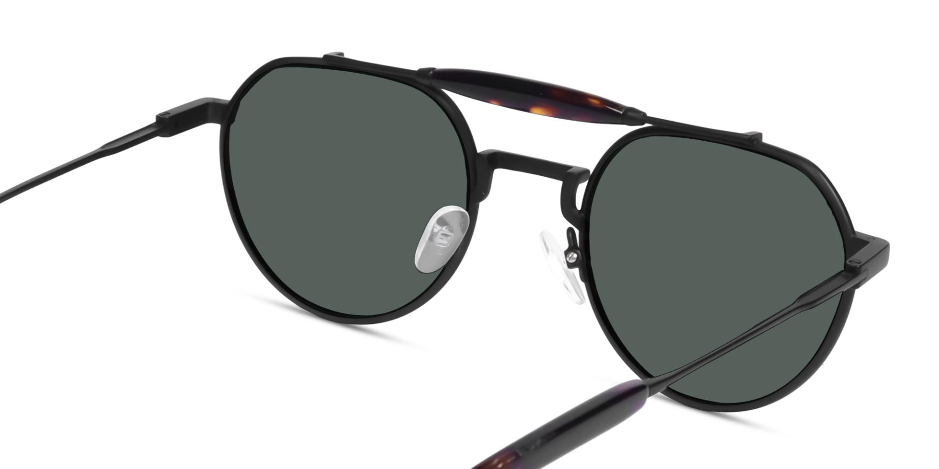 Matte Black Double Bridge Frame With Grey Tint Sunglasses-52