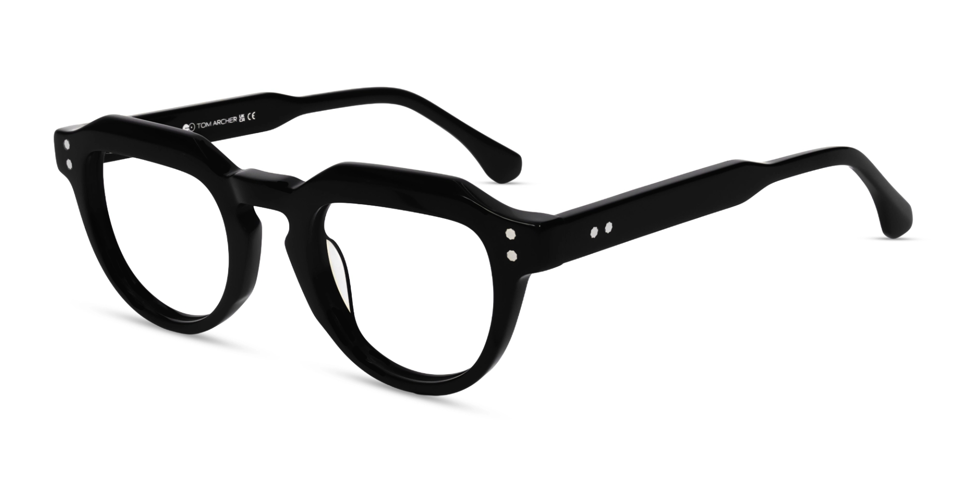 Black Geometric Keyhole Bridge Glasses Black Geometric Keyhole Bridge Glasses