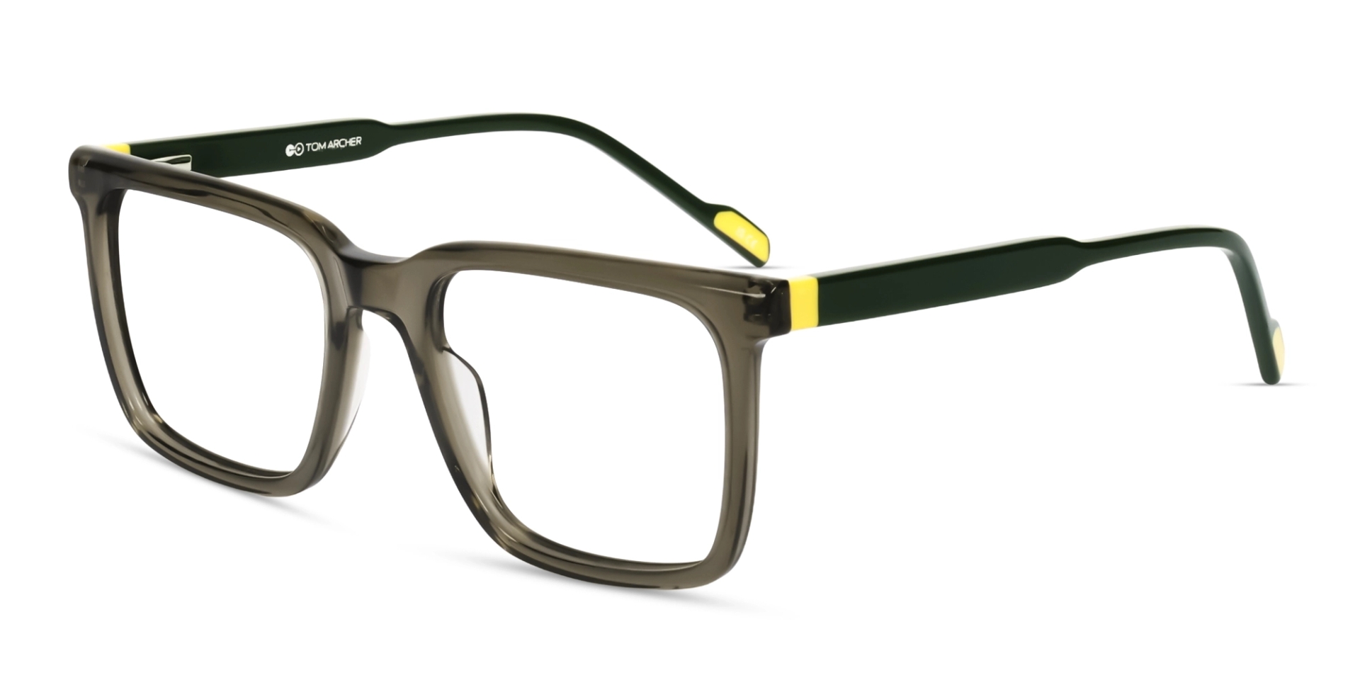Clear Green Square Medium Acetate Spectacles-52 Clear Green Square Medium Acetate Spectacles-52