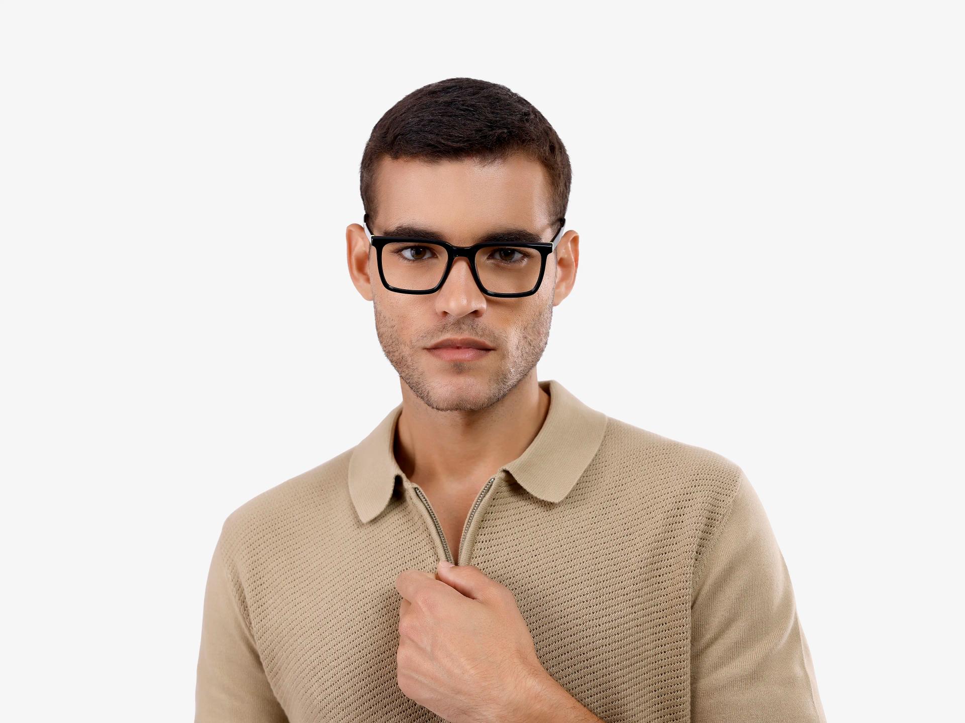 GOTHAM 2 - Dark Tortoise Acetate Square Eyeglasses | Specscart