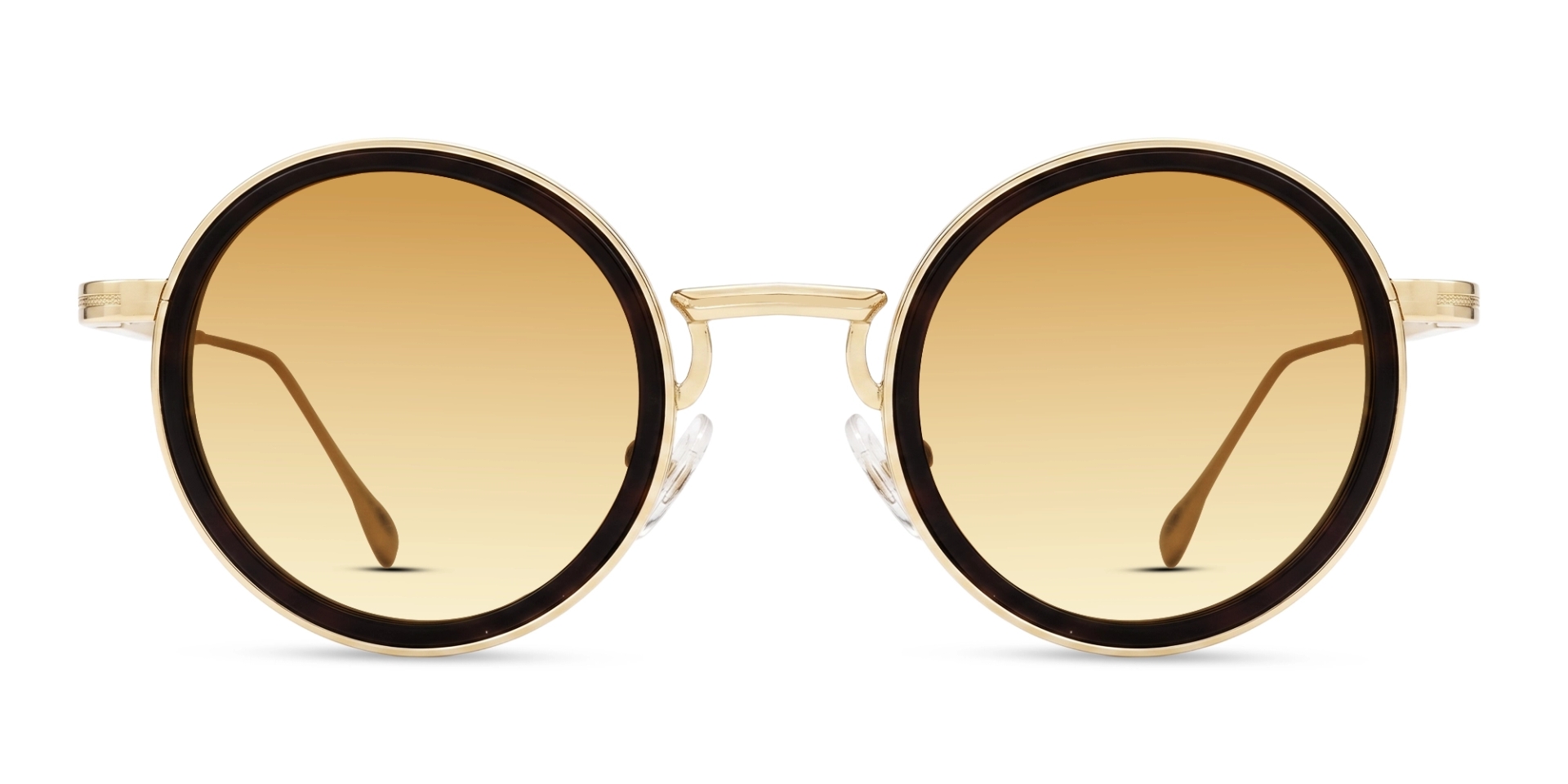 Funky Gold Frame With Brown Tint Sunglasses-1