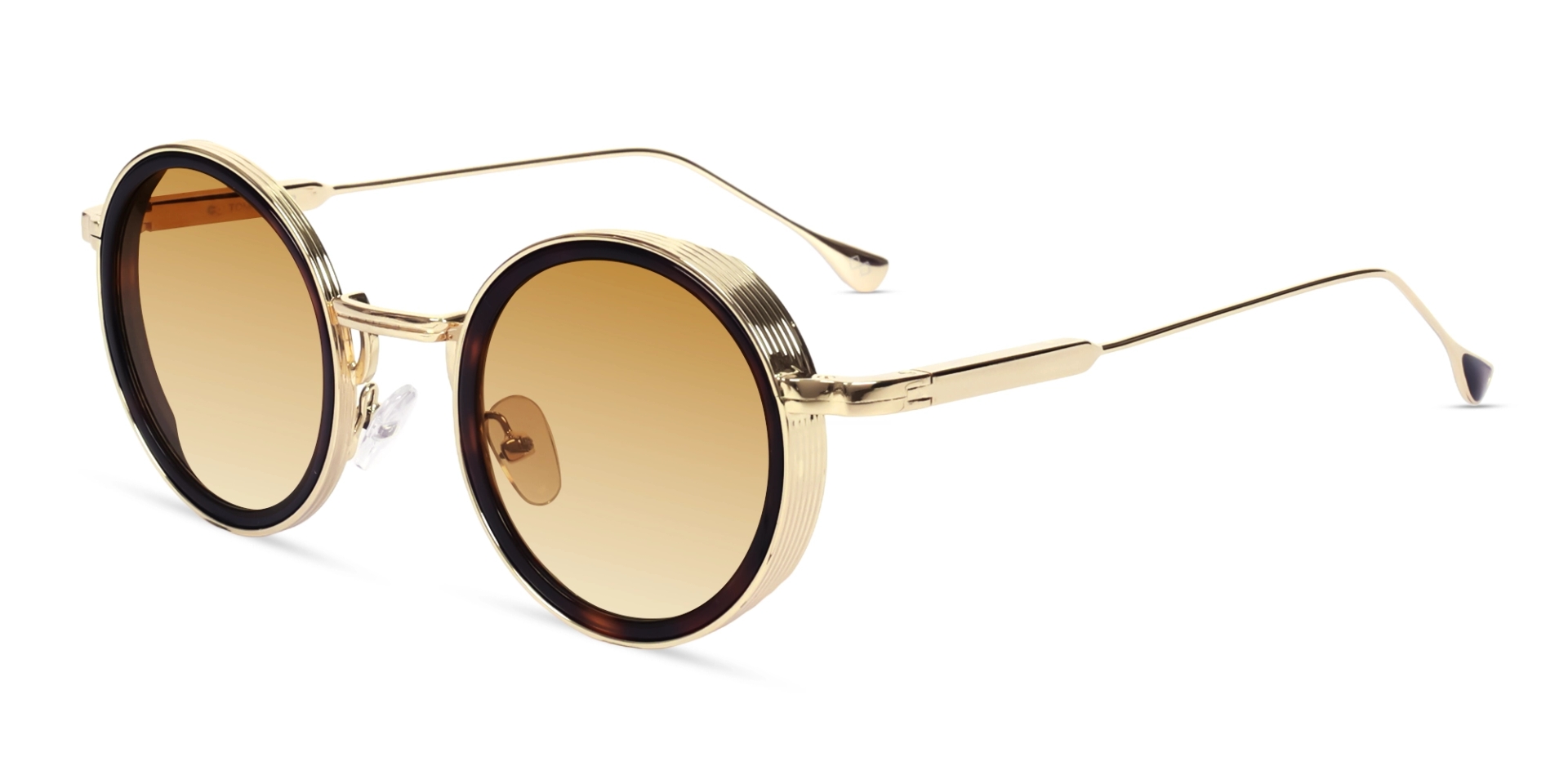 Funky Gold Frame With Brown Tint Sunglasses-3