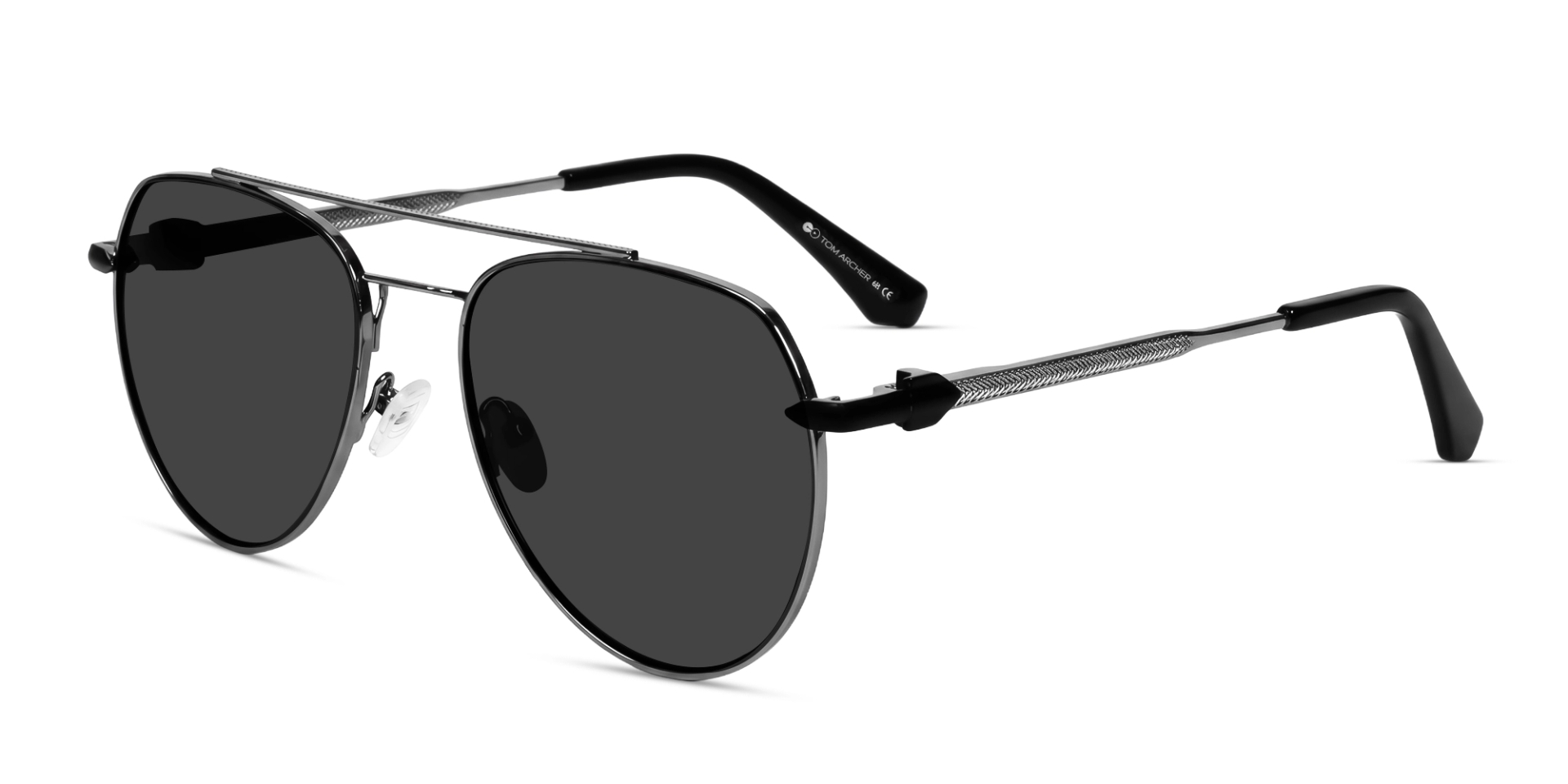 Oversized Silver Metal Frame With Grey Tint Sunglasses-3 Oversized Silver Metal Frame With Grey Tint Sunglasses-3