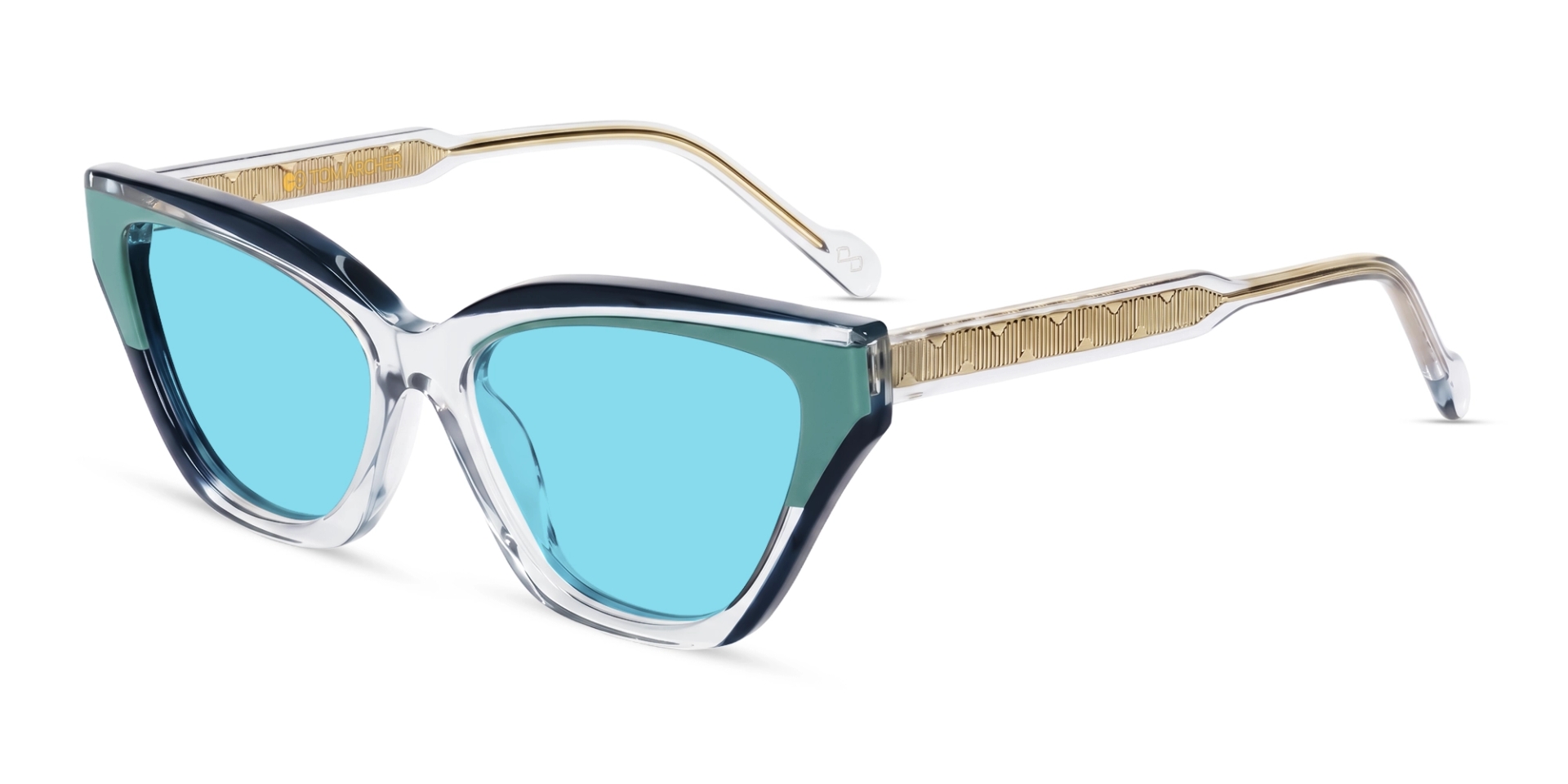 Crystal Blue & Cyan Frame With Blue Tint Sunglasses Crystal Blue & Cyan Frame With Blue Tint Sunglasses