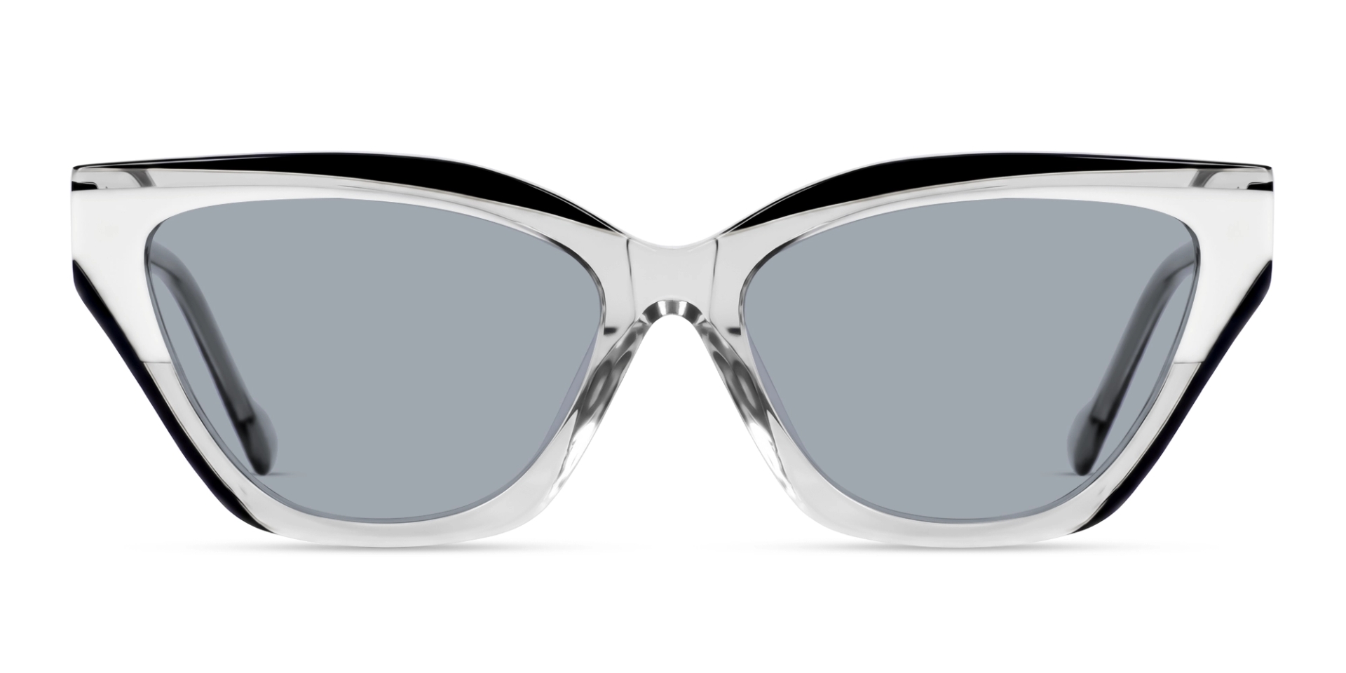 Crystal Black & White Frame With Grey Tint Sunglasses Crystal Black & White Frame With Grey Tint Sunglasses