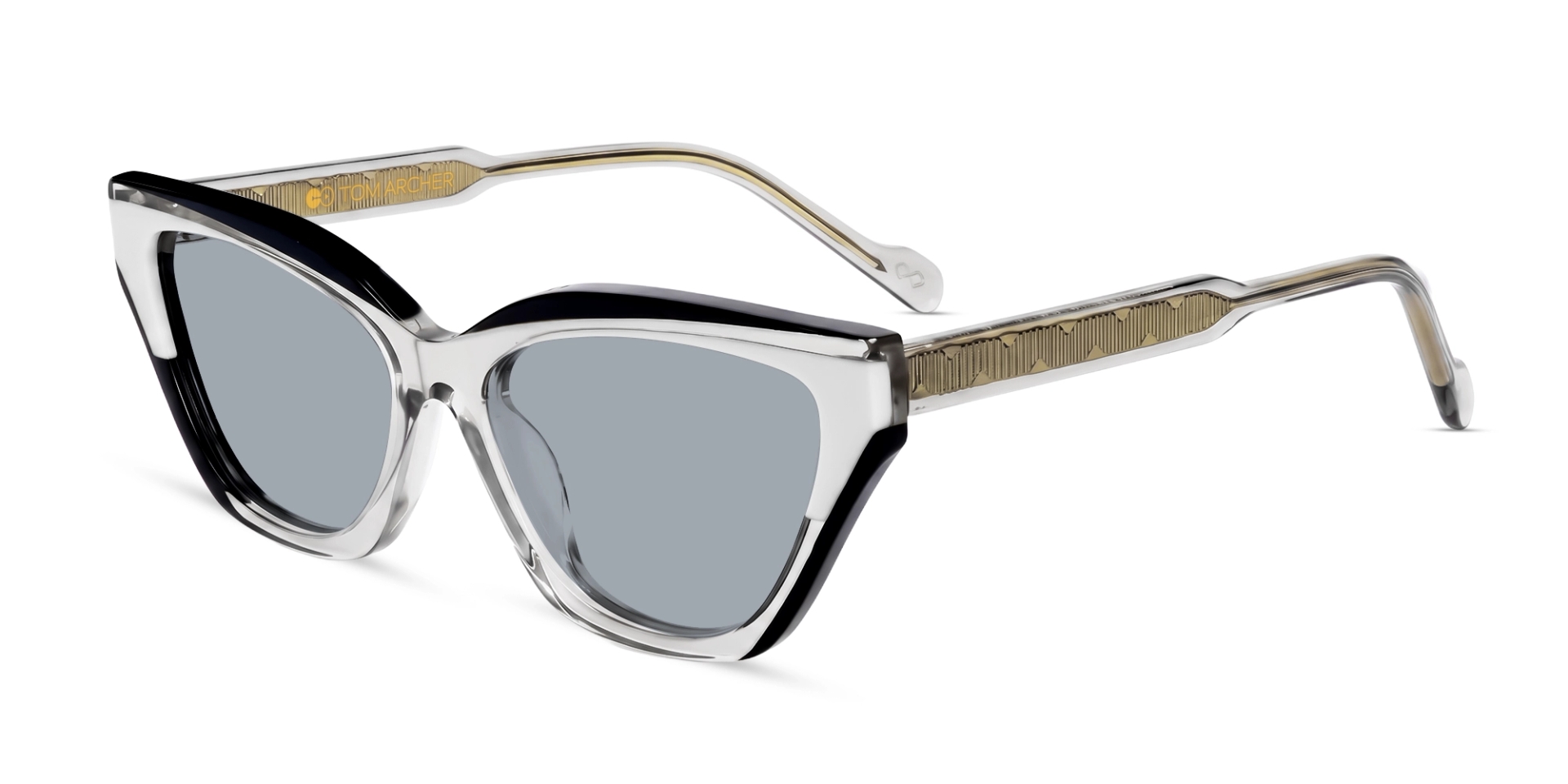 Crystal Black & White Frame With Grey Tint Sunglasses Crystal Black & White Frame With Grey Tint Sunglasses
