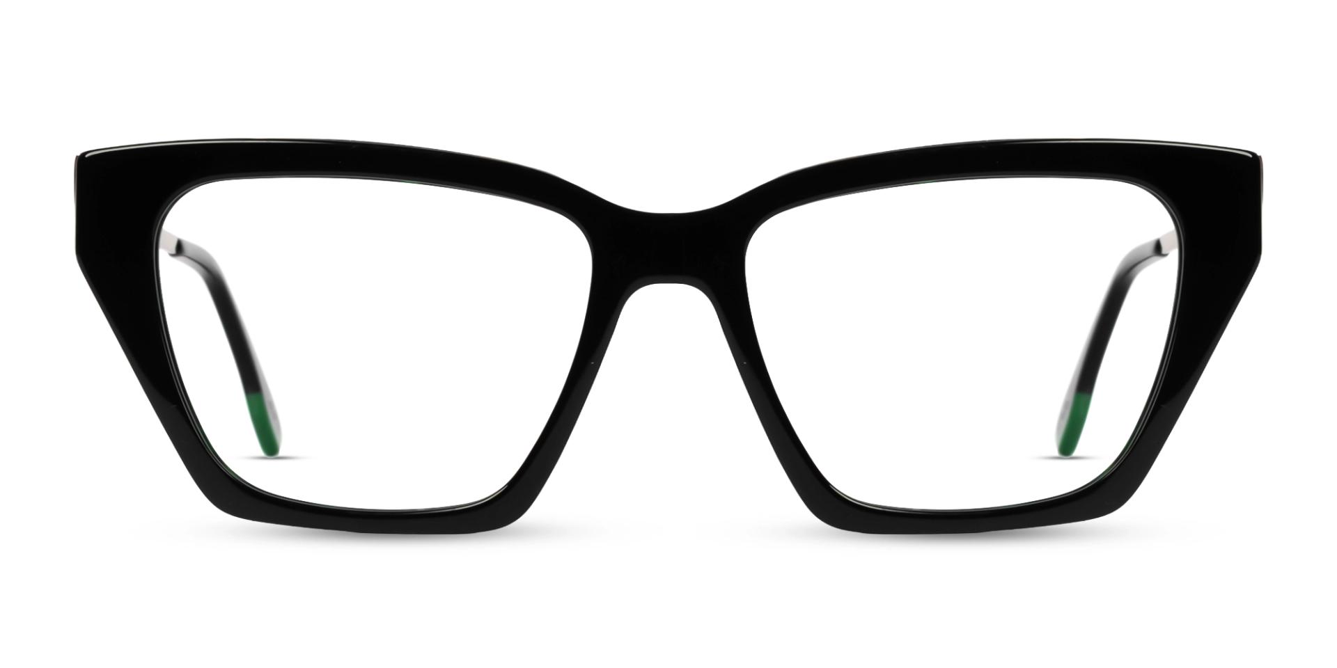 Black with Emerald Marble Cateye Glasses Black with Emerald Marble Cateye Glasses