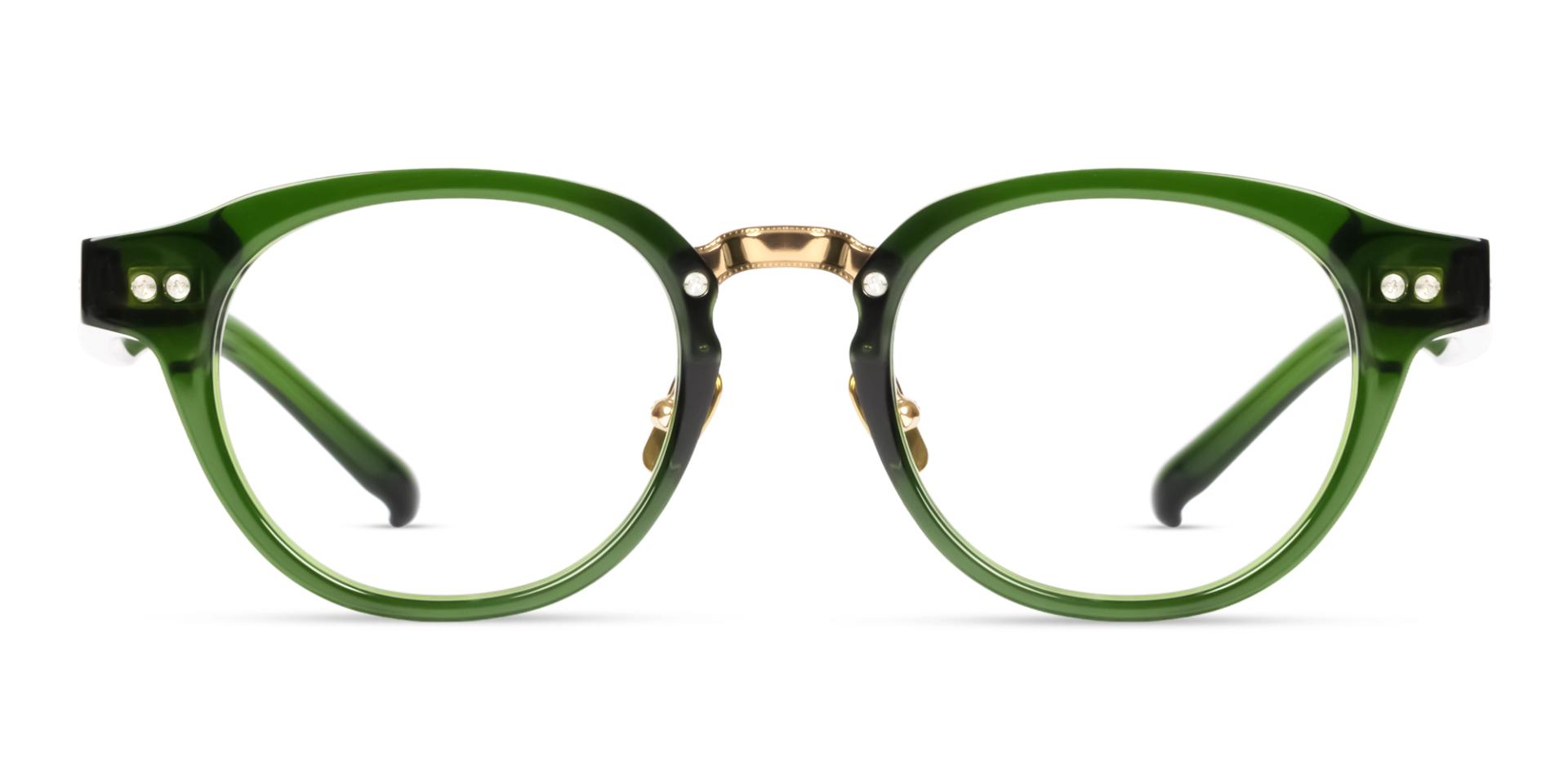 Crystal Sap Green Oval Acetate Glasses Crystal Sap Green Oval Acetate Glasses