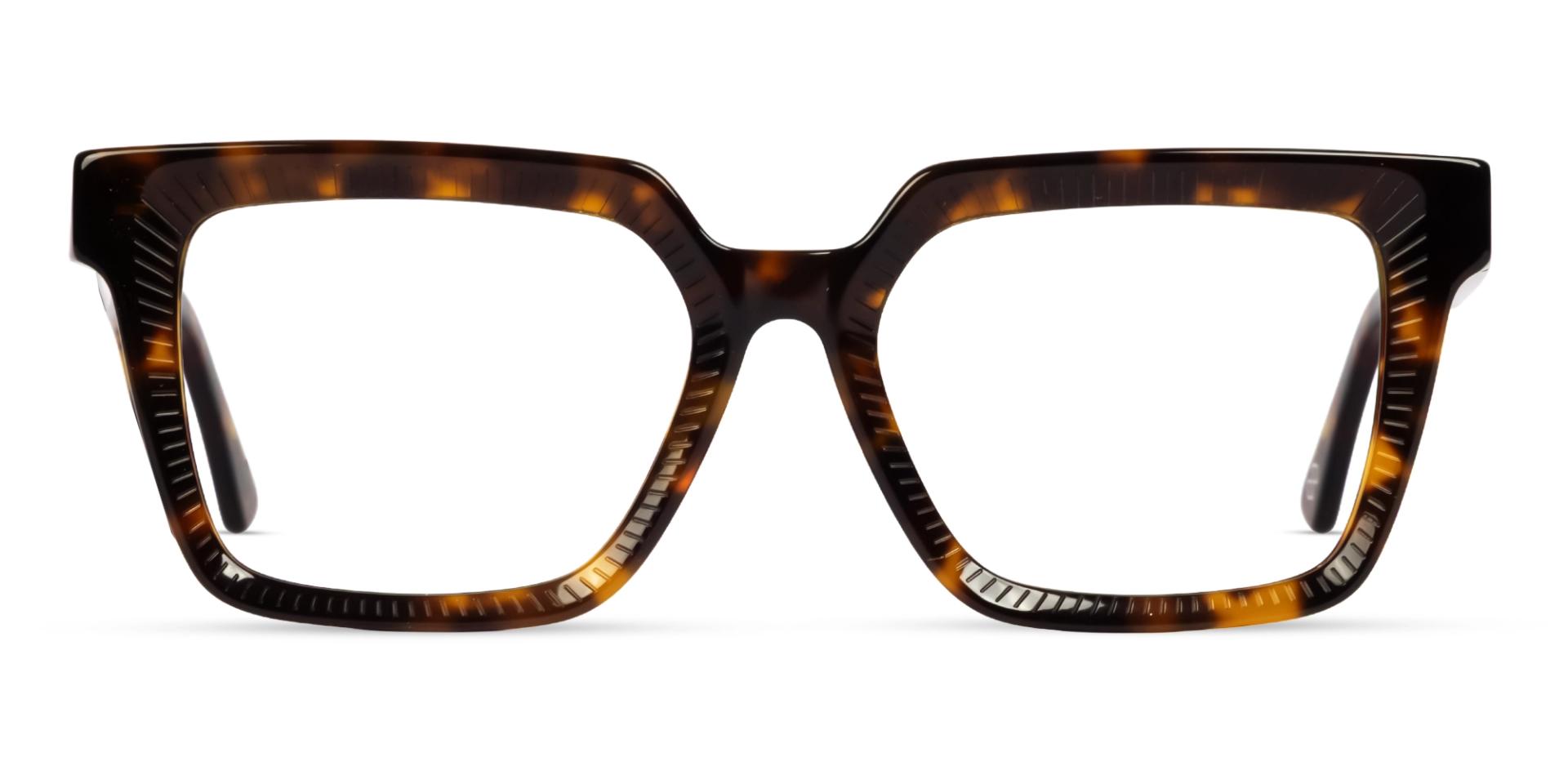 Large Tortoise Square Fullrim Acetate Glasses