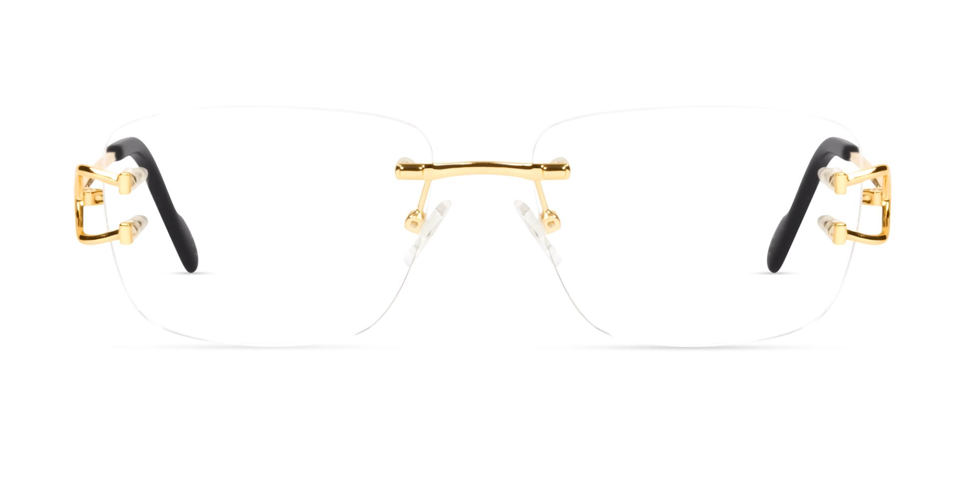 Gold Rimless Rectangular Glasses Gold Rimless Rectangular Glasses