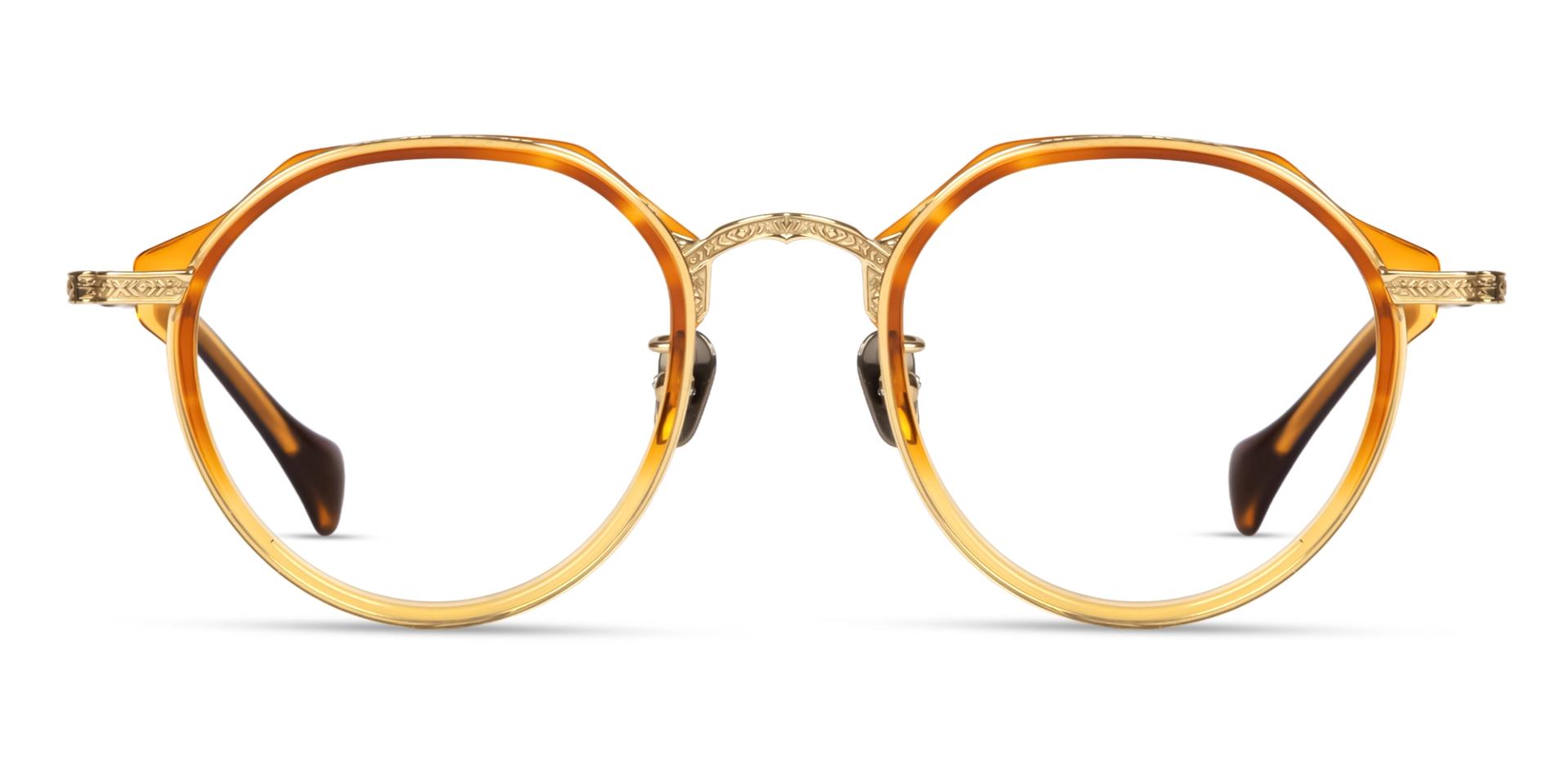 Fiery Ombre Round Keyhole Bridge Glasses Fiery Ombre Round Keyhole Bridge Glasses