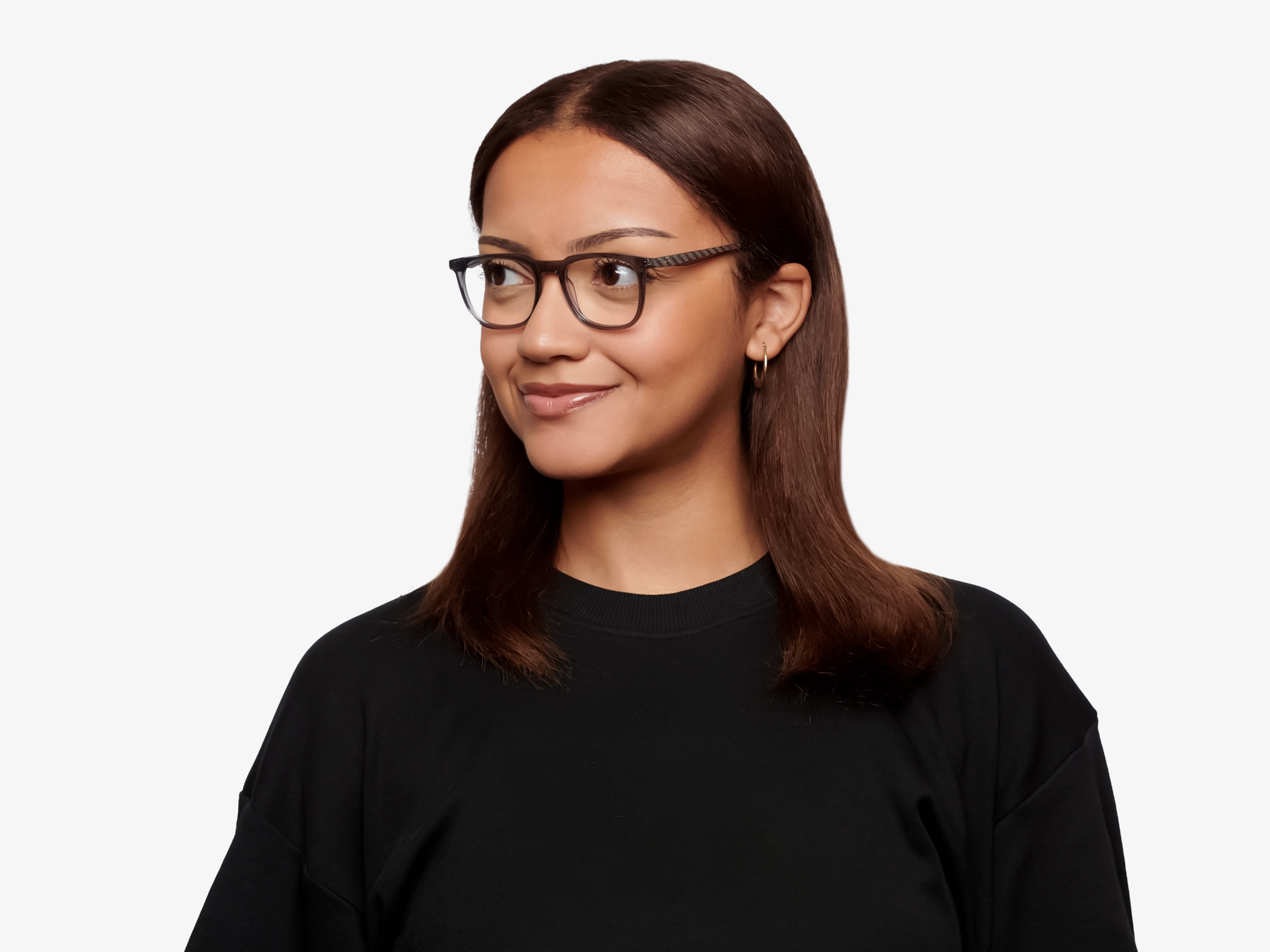 TEXAL 4 - Crystal Slate Grey Square Glasses | Specscart