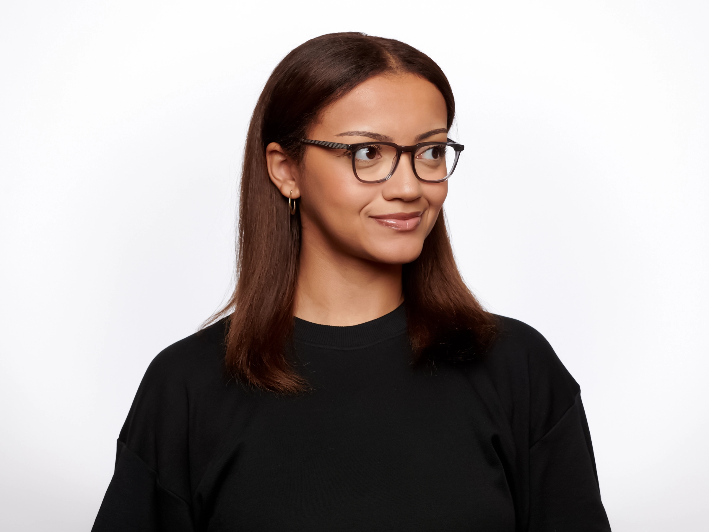 TEXAL 4 - Crystal Slate Grey Square Glasses | Specscart